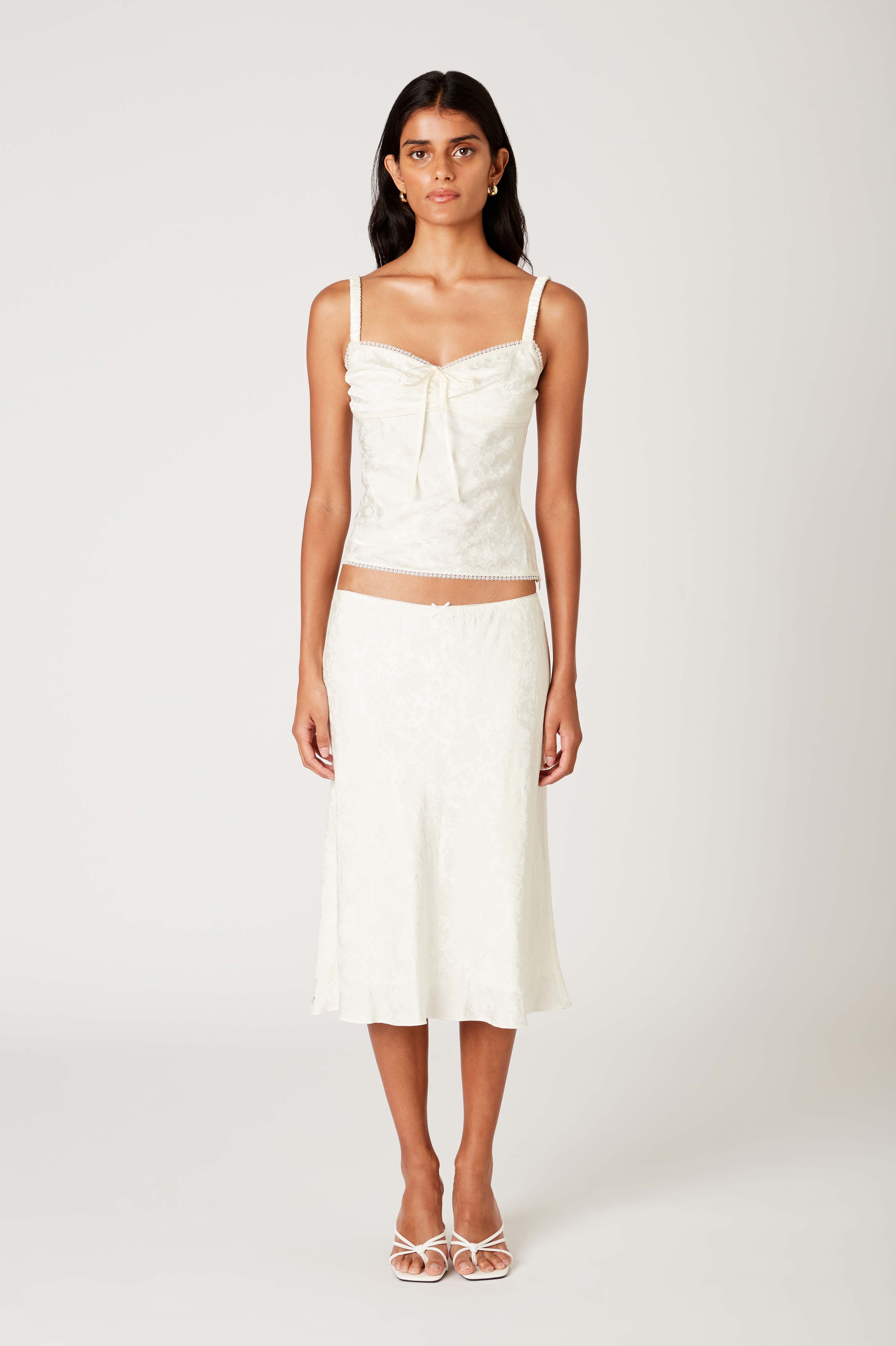 Oud Skirt in ivory front view