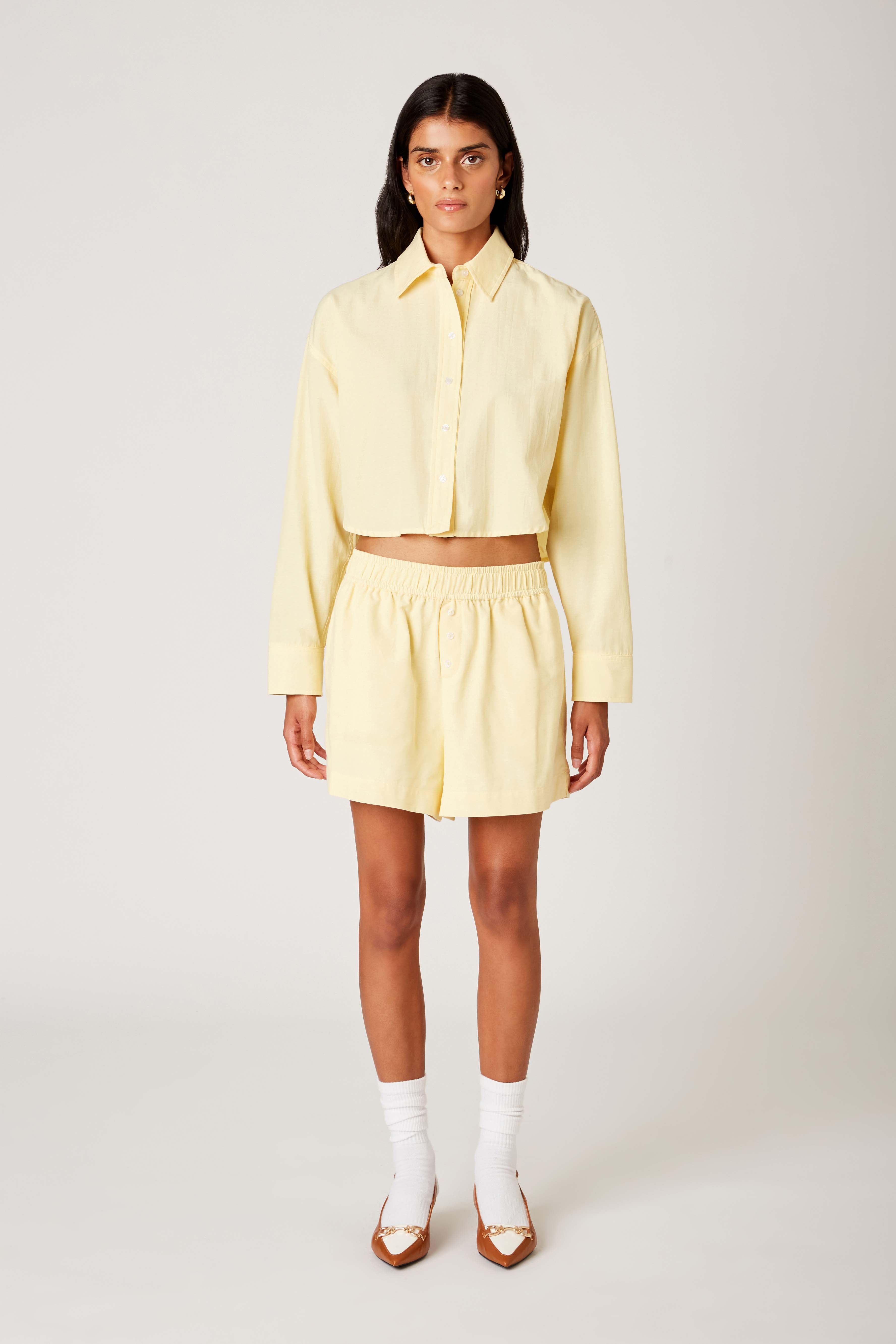 Gaiac Shirt in butter front view
