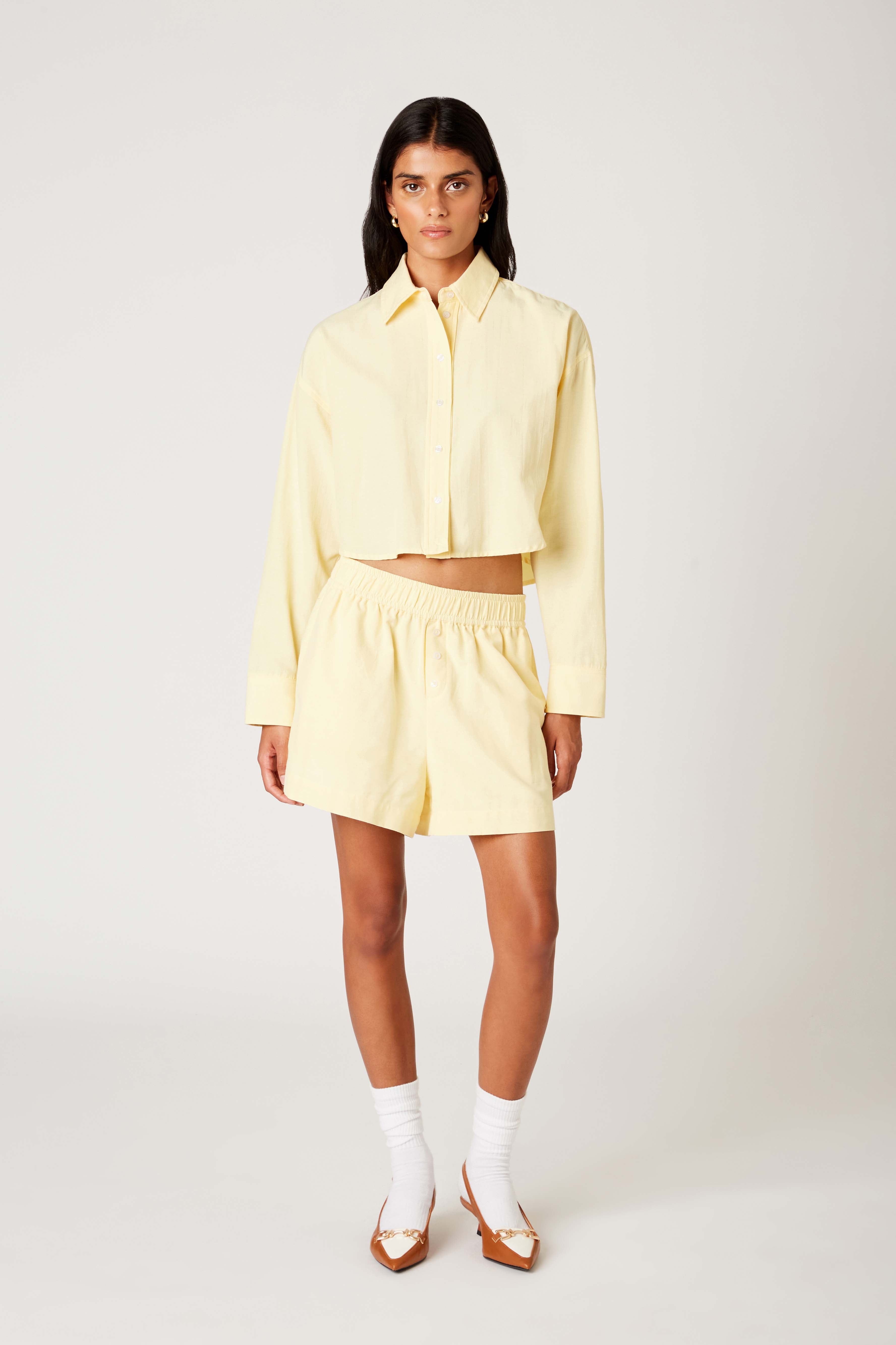 Gaiac Shirt in butter front view