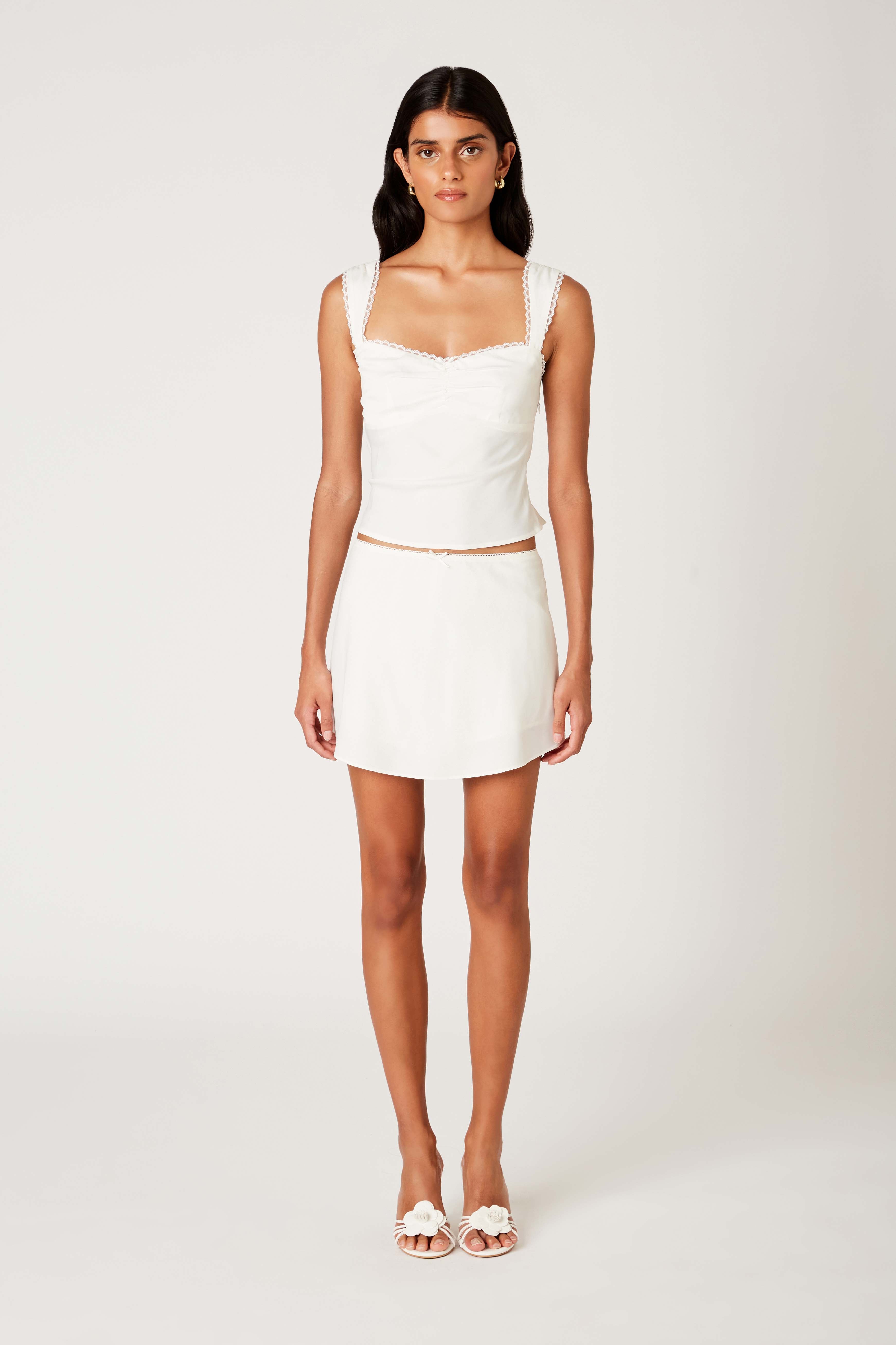 Yolanda Top in white front view