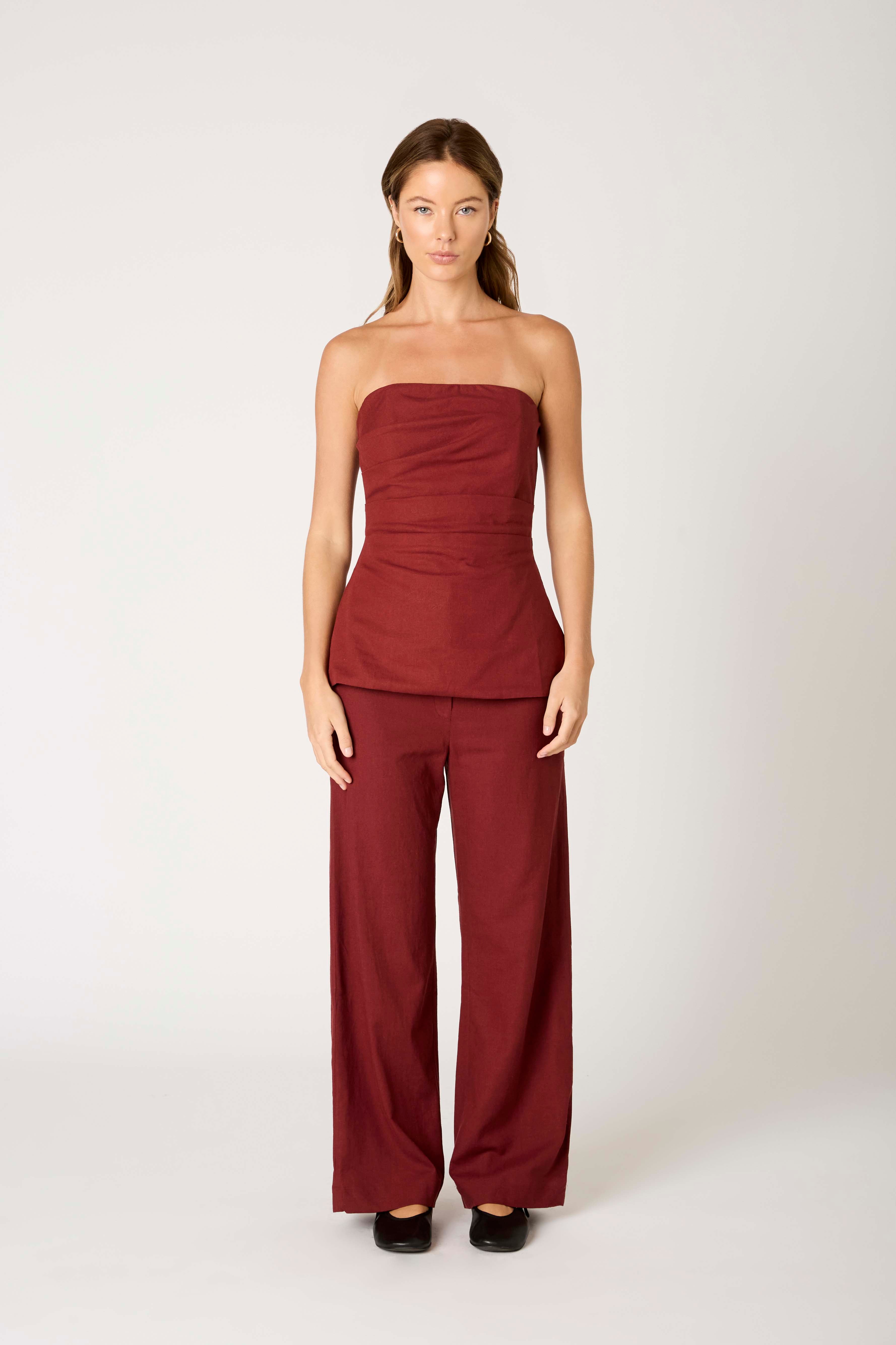 Gordon Top in henna front view