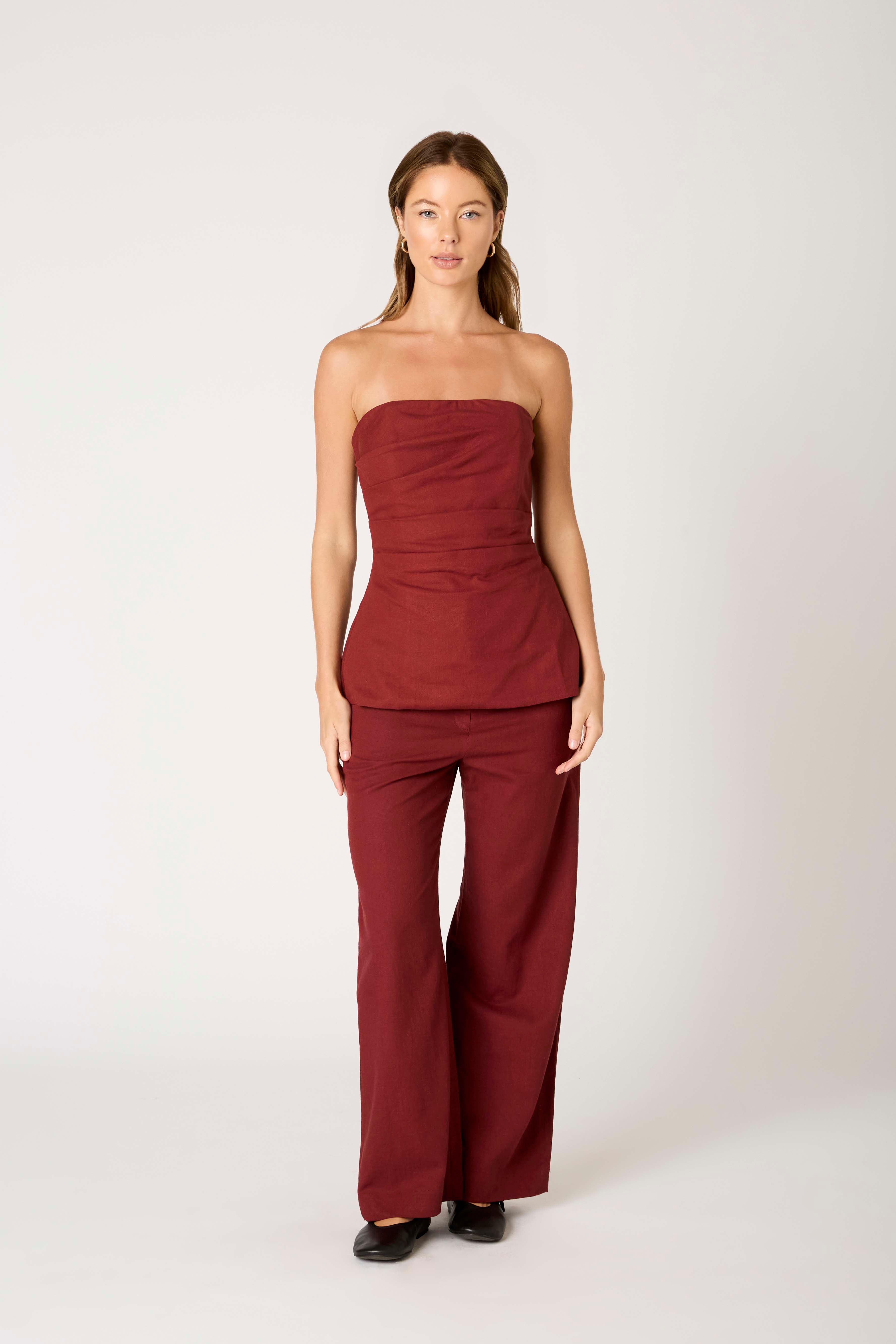 Gordon Top in henna front view