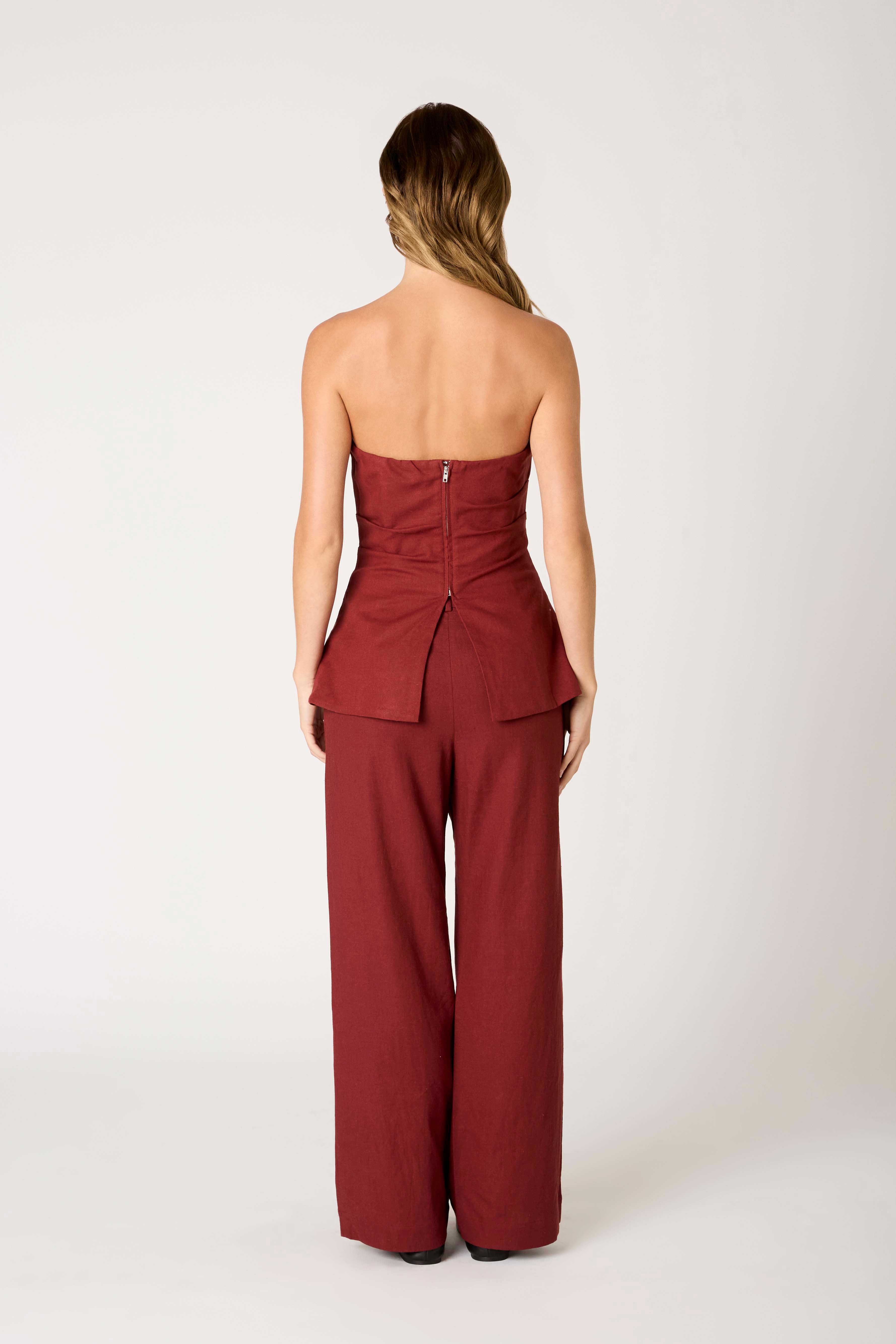 Gordon Top in henna back view