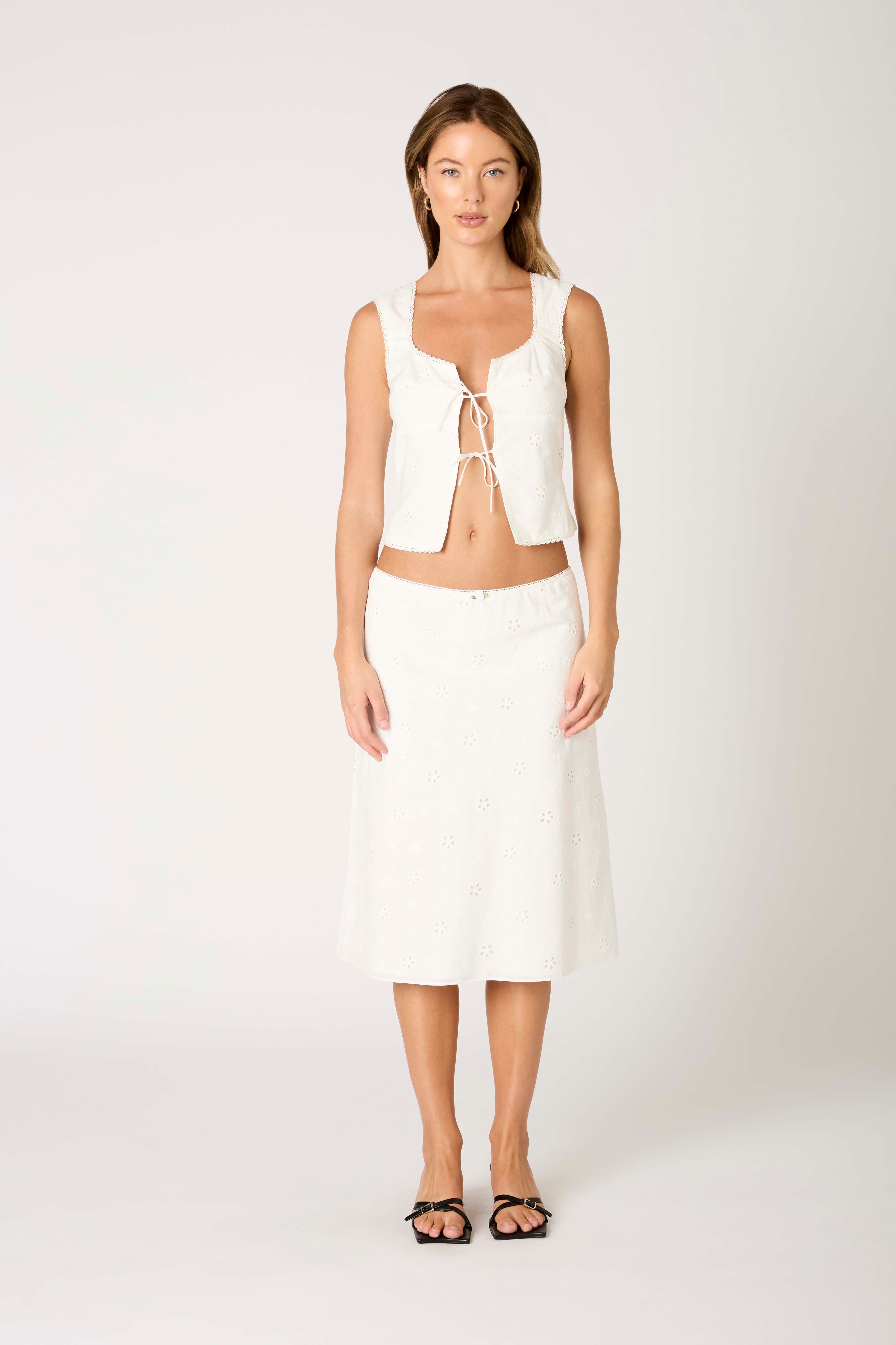 Carter Top in white front view