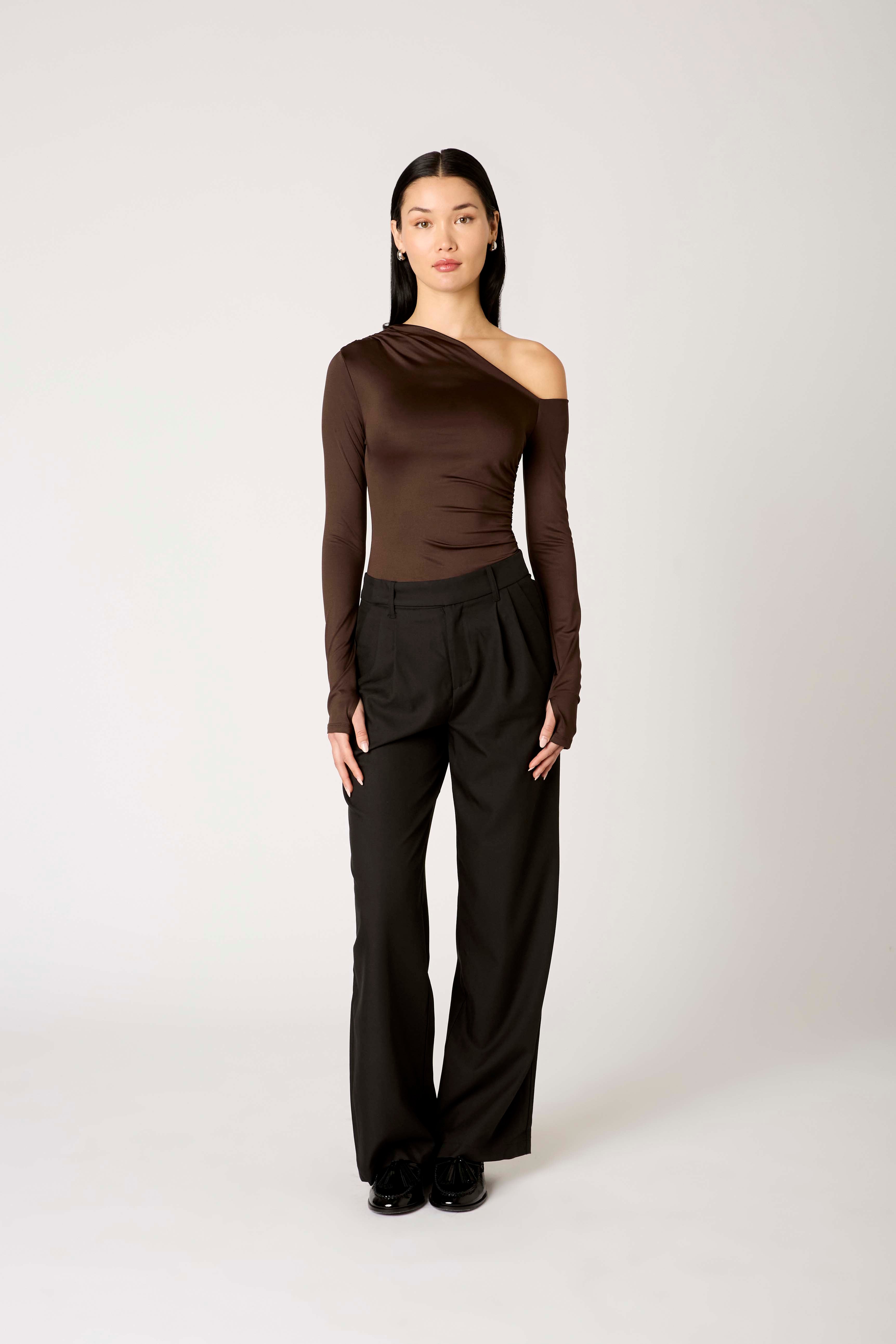 Cleo Top in espresso front view