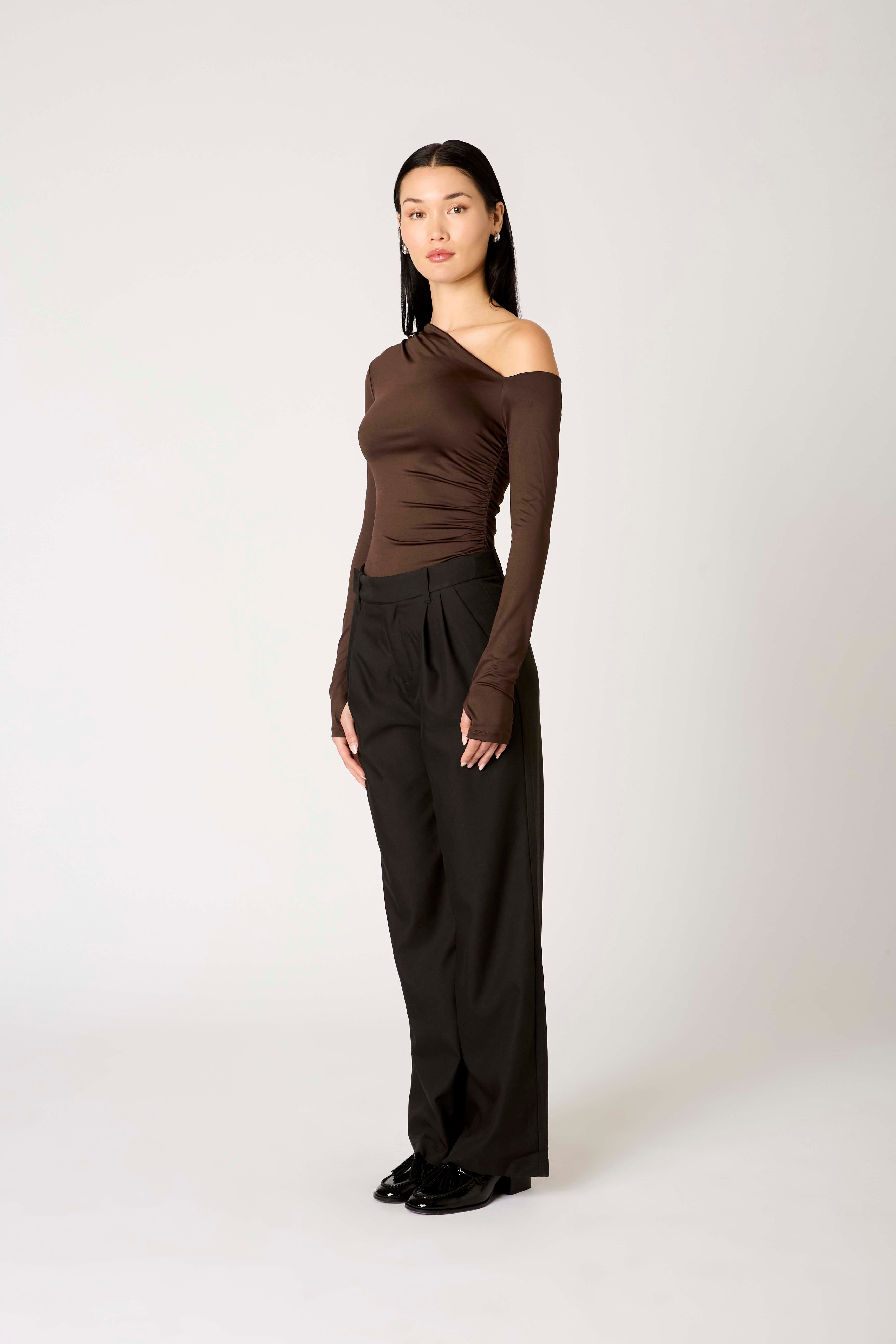 Cleo Top in espresso side view
