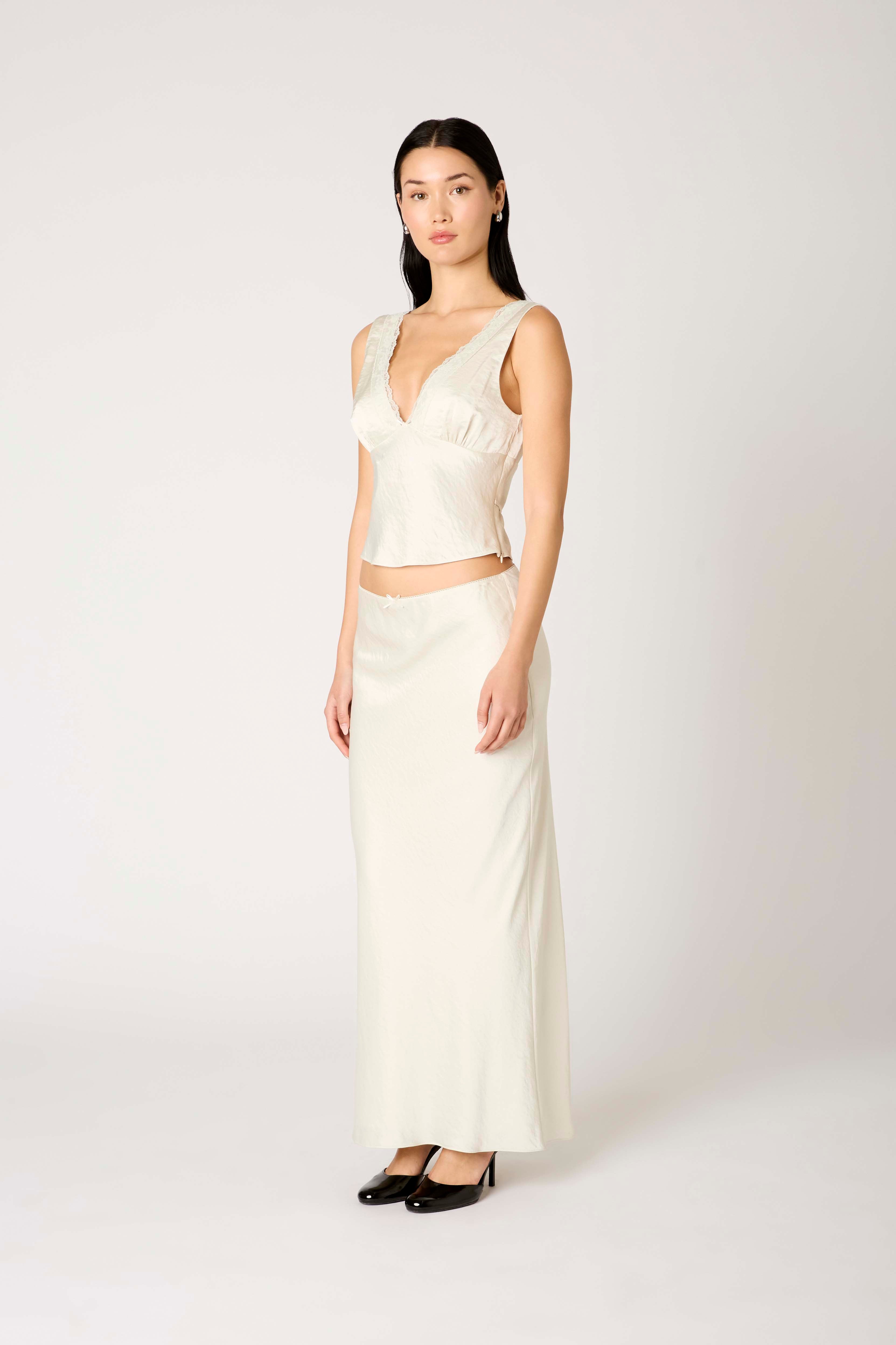 Celia Top in pearl side view