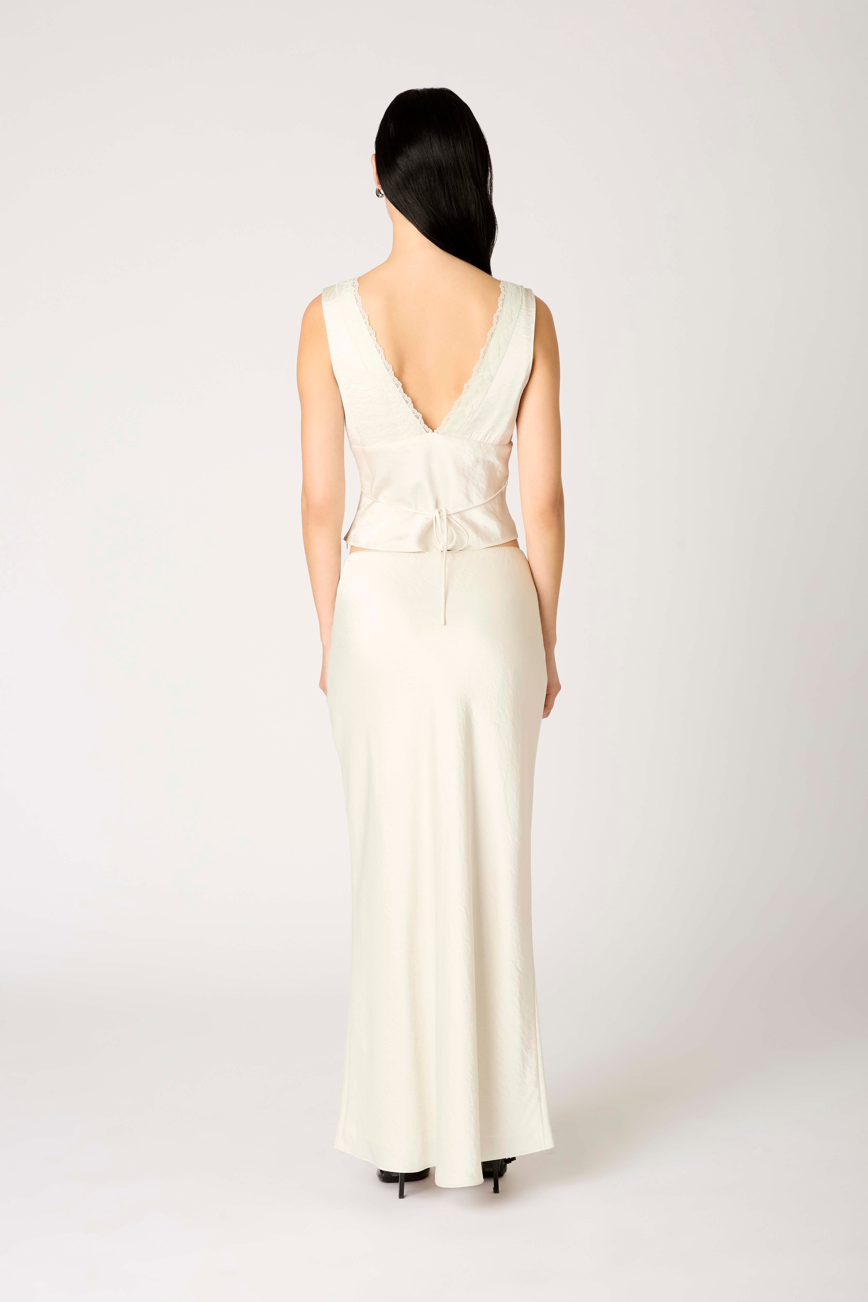 Celia Top in pearl back view