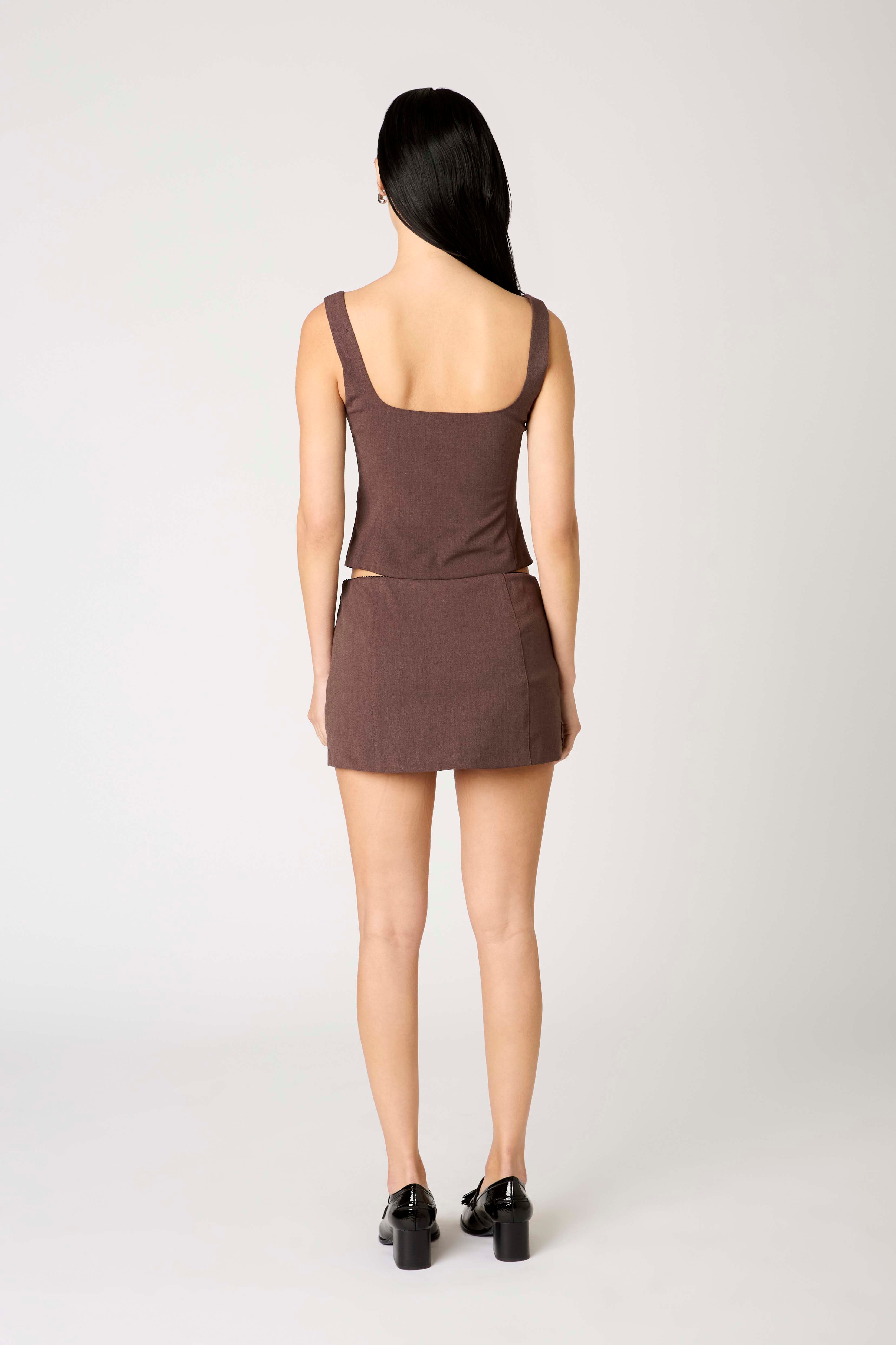 Brice Vest in brown back view