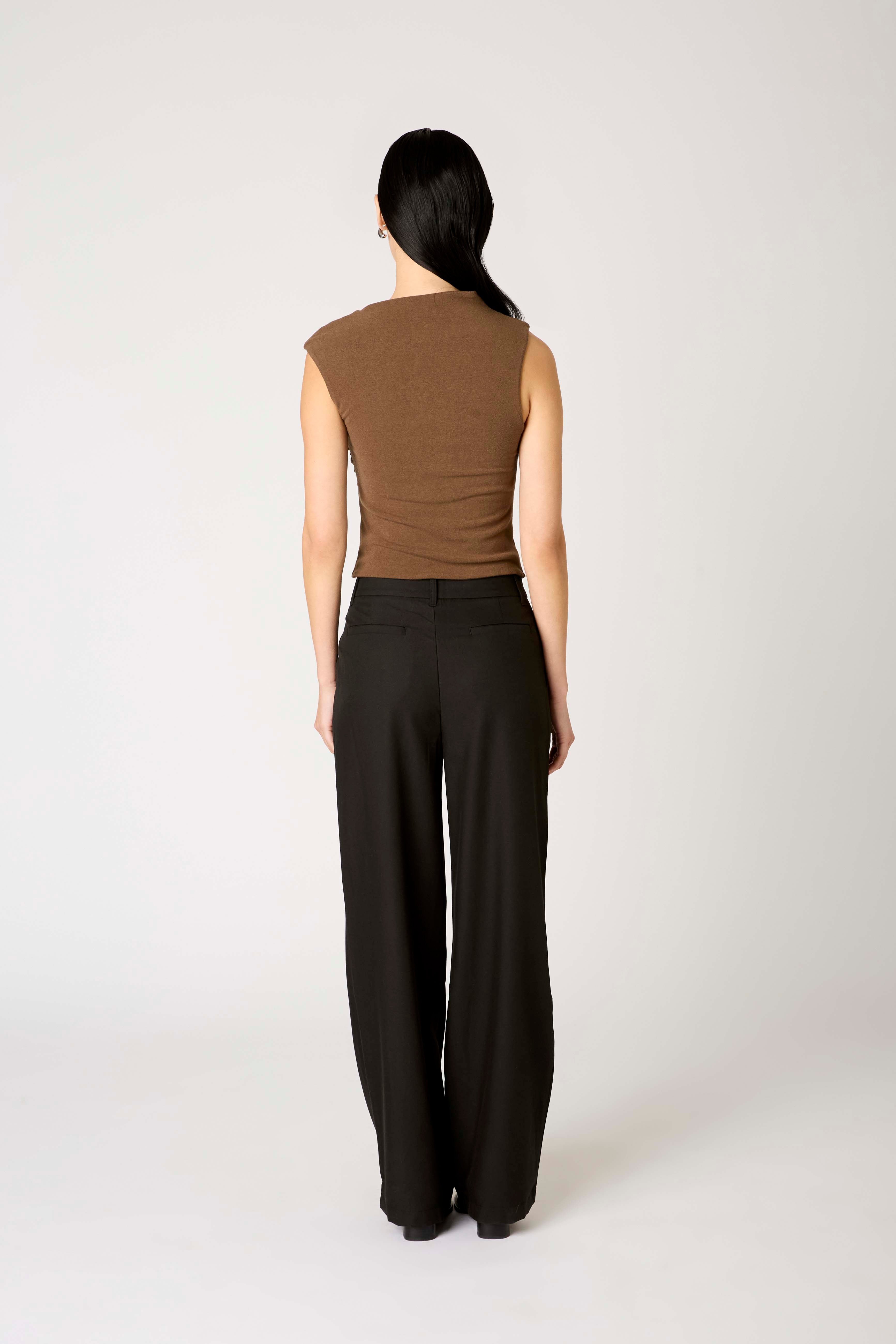 Marge Top in mocha back view