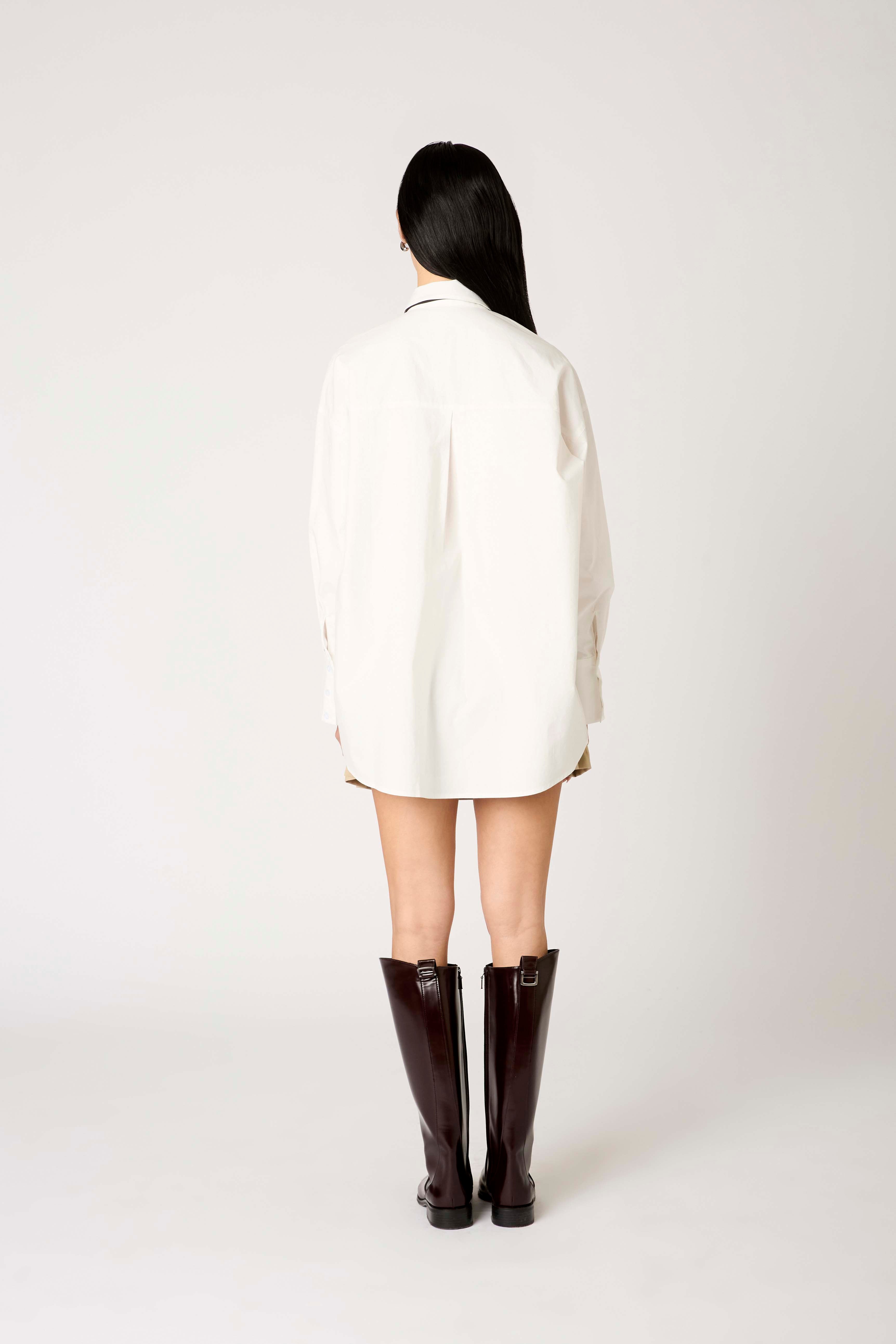 Dahlia Shirt in white back view
