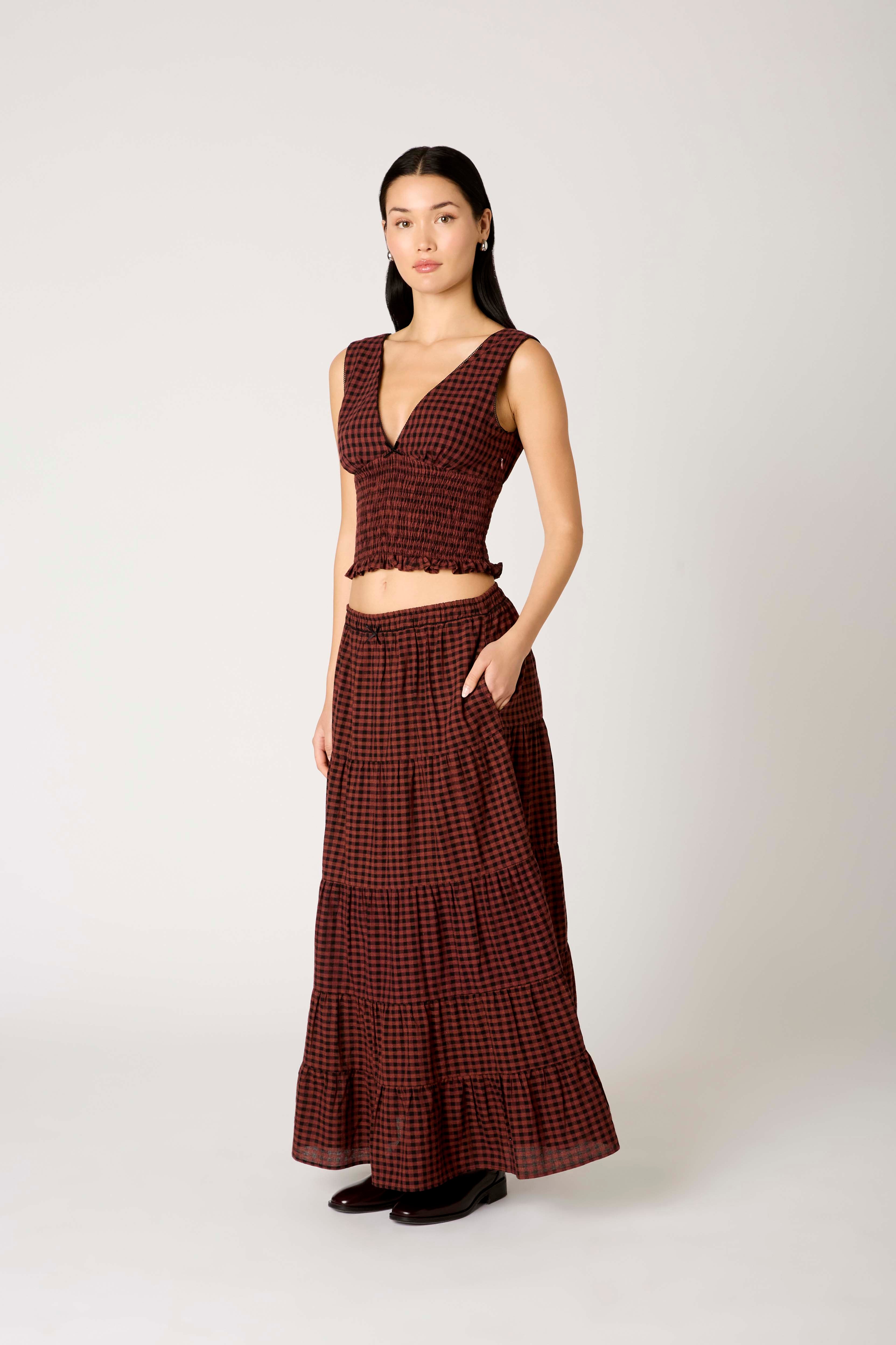 Bleu Top in rust side view