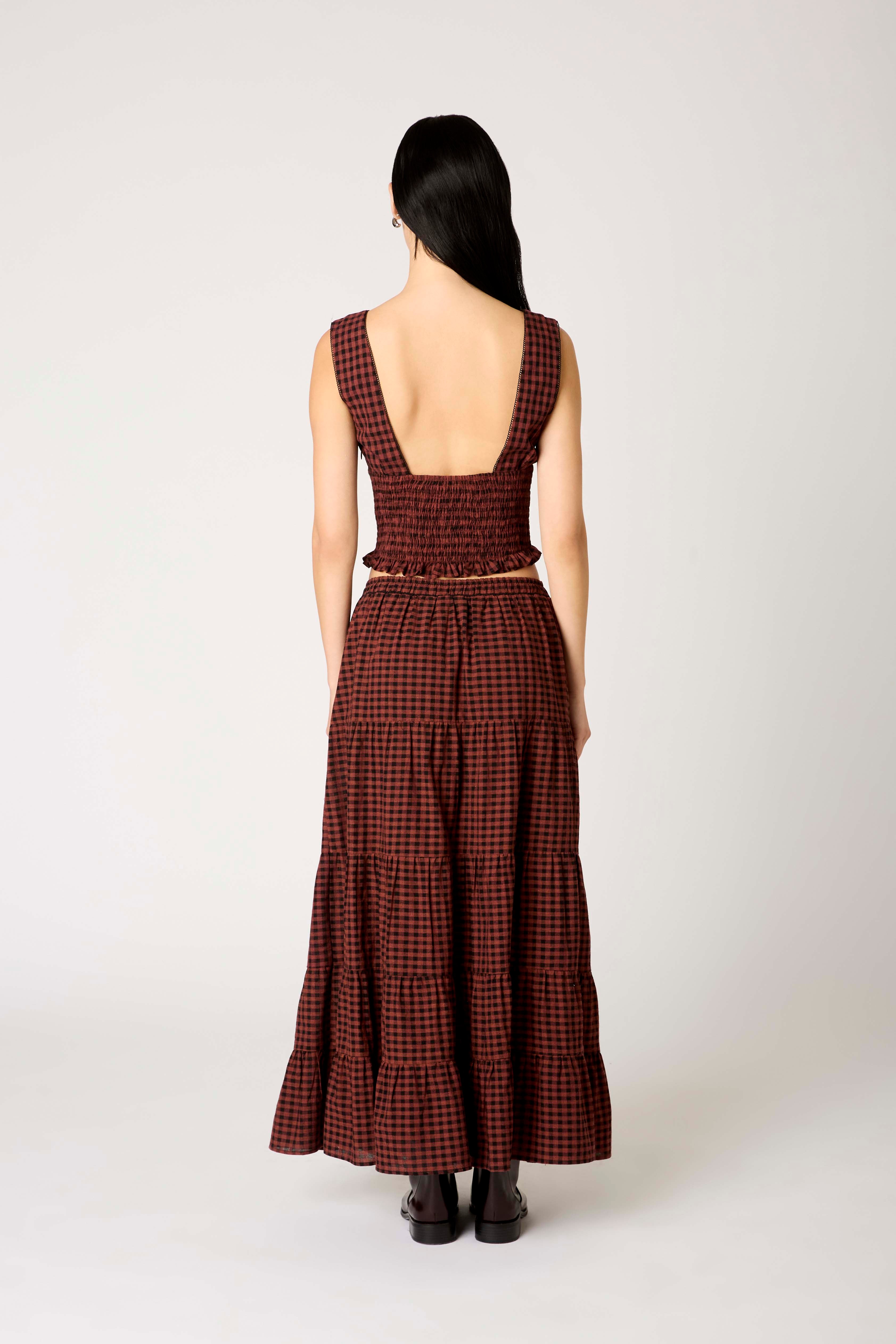 Bleu Top in rust back view