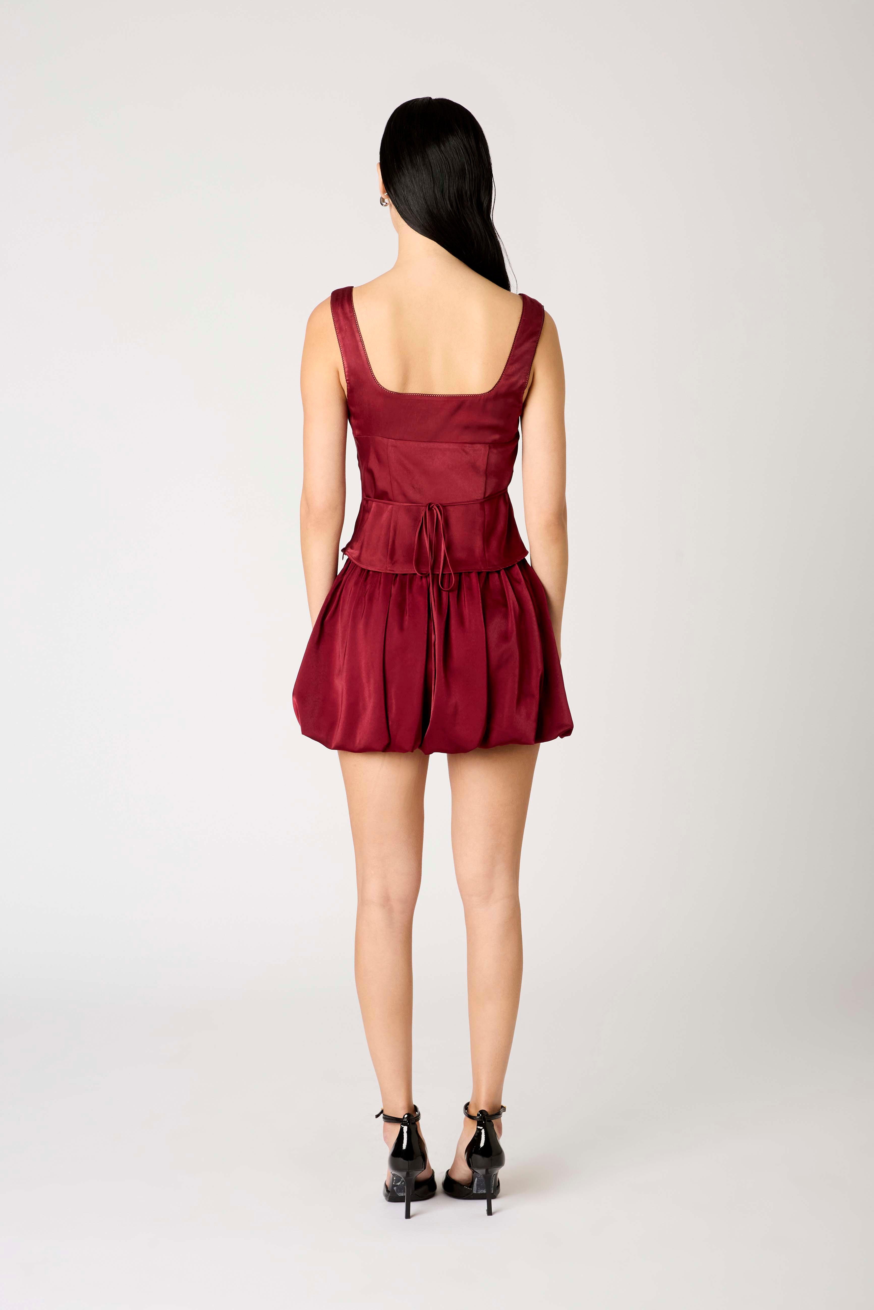 Lilou Top in oxblood back view