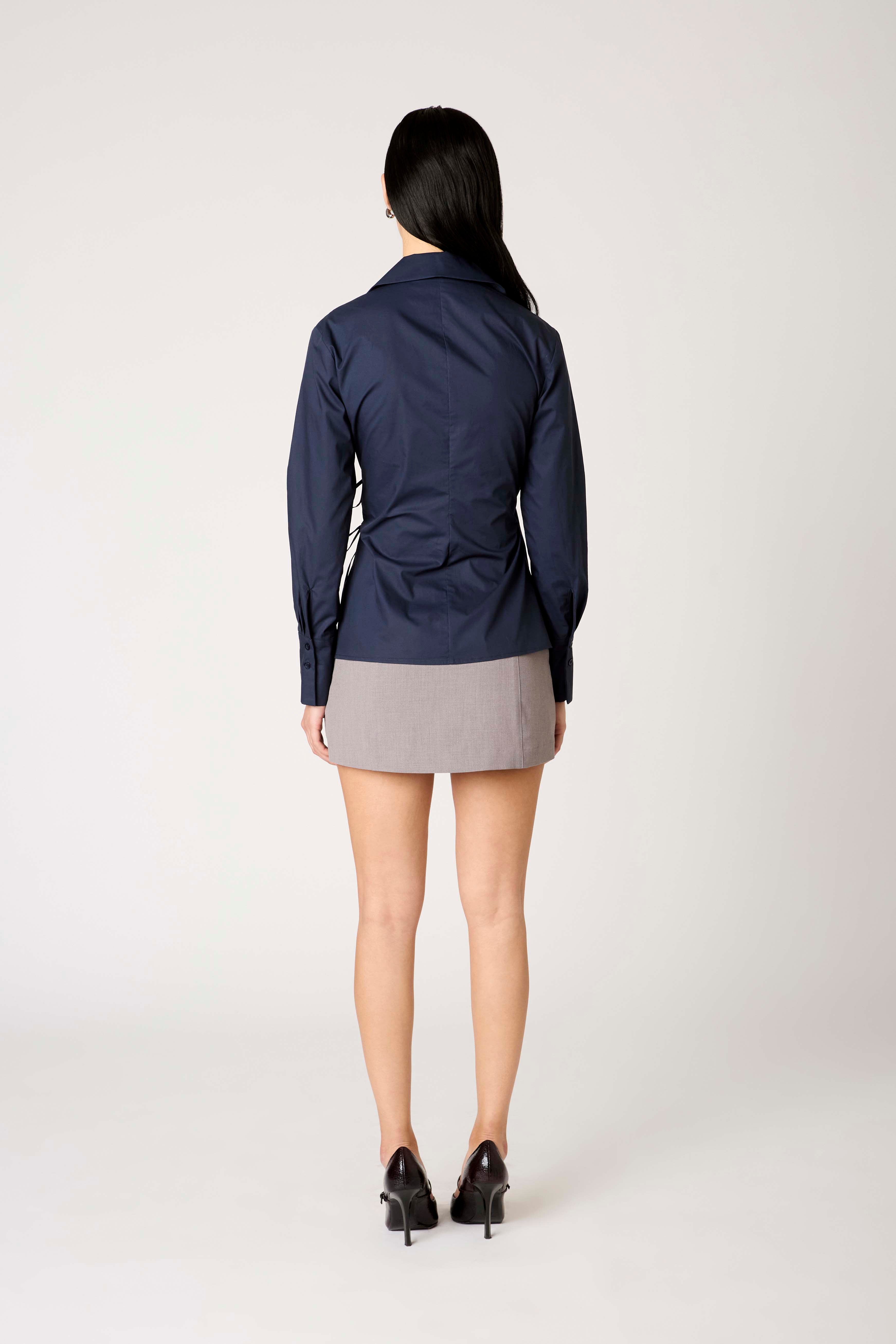 Eliska Shirt in navy back view