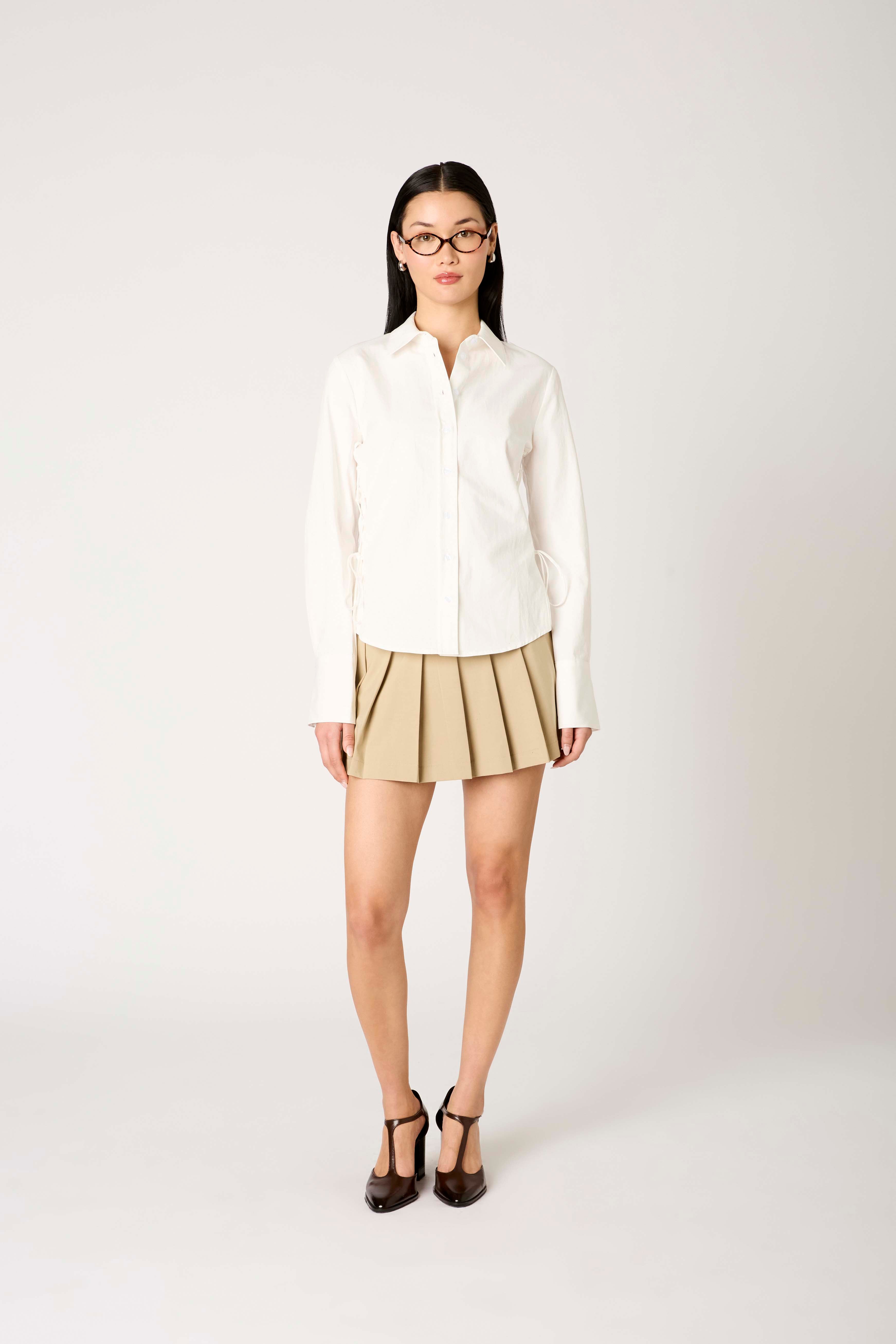 Alara Shirt in white front view