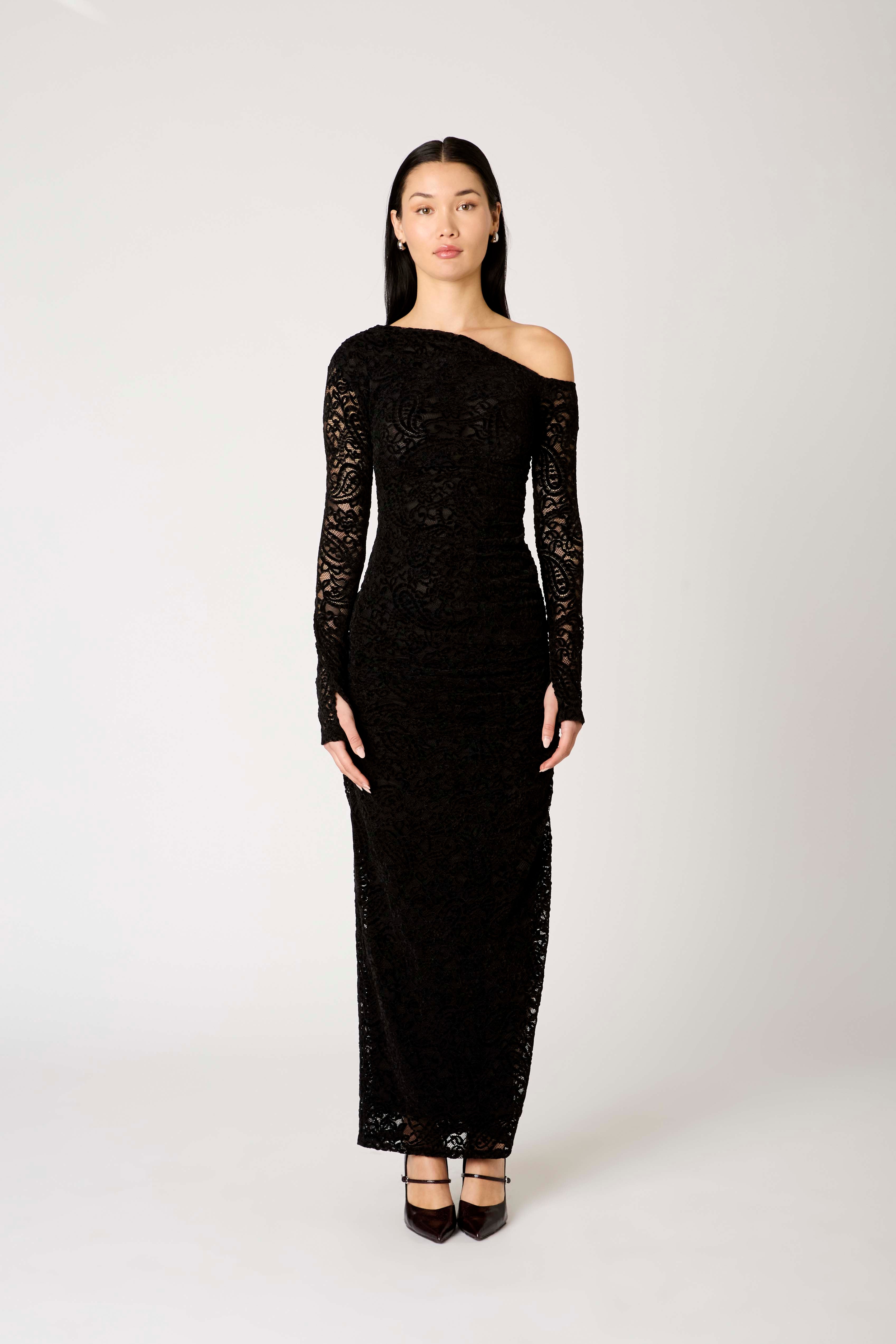 Cleo Top in black front view