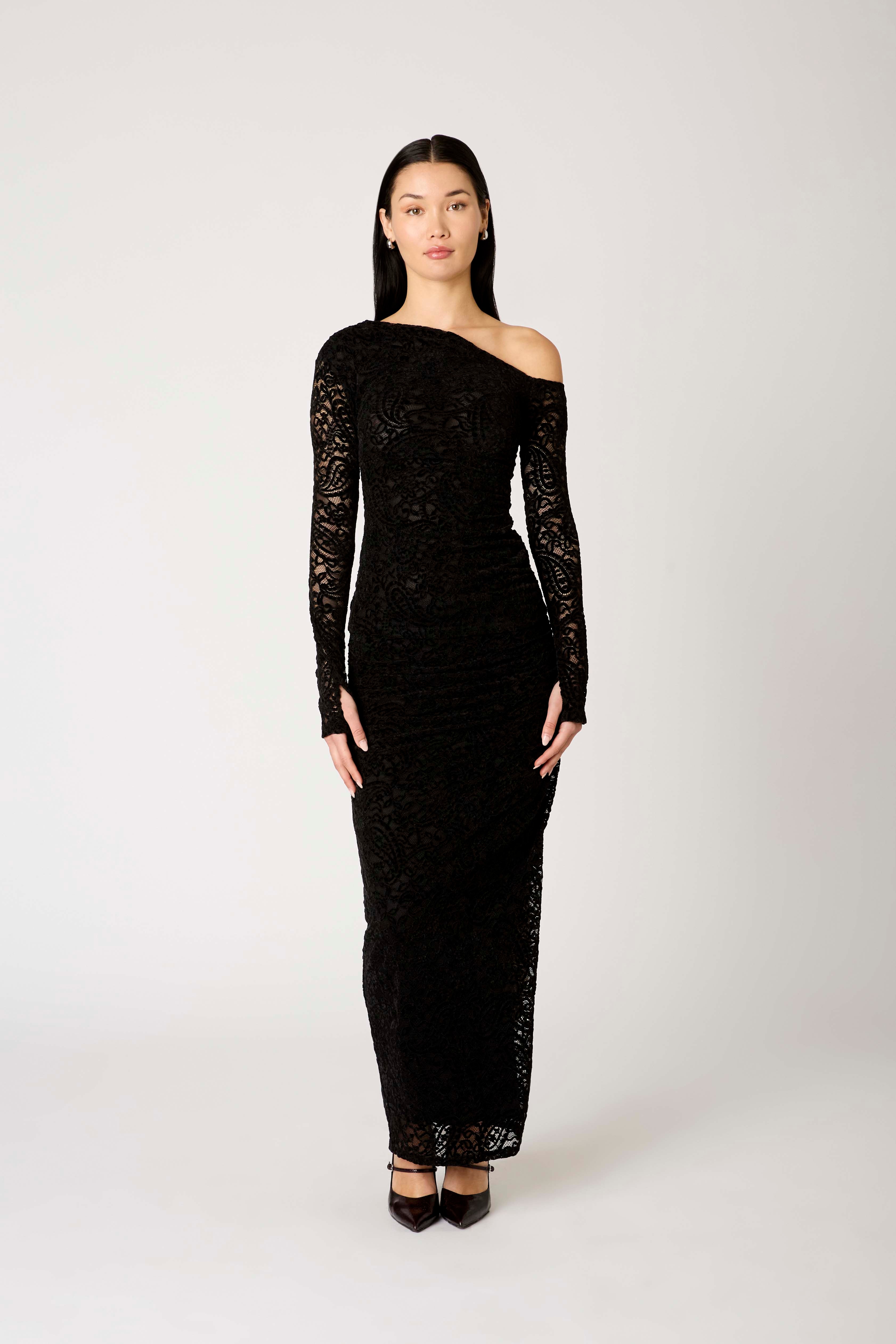 Cleo Top in black front view