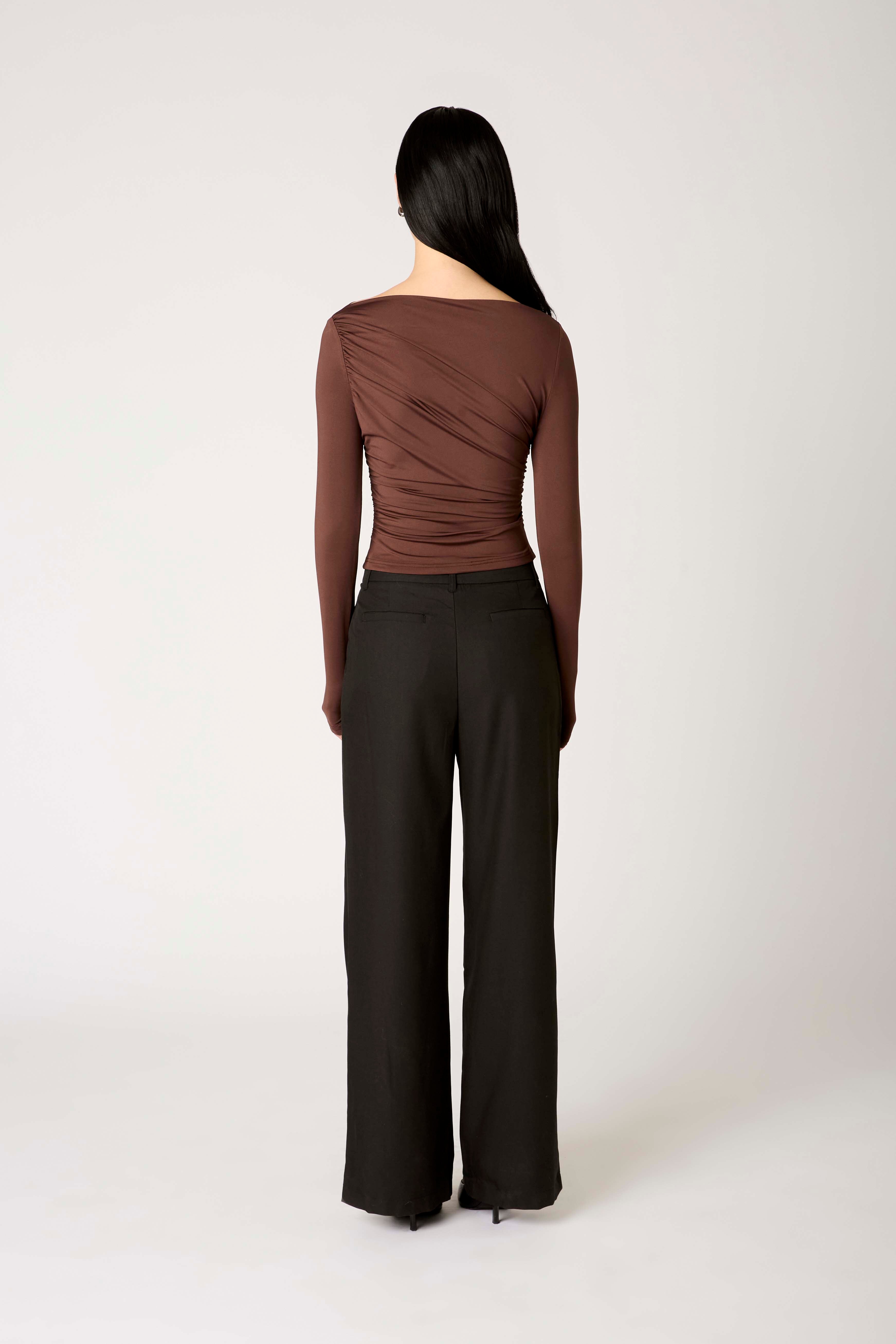 Isabeau Top in espresso back view
