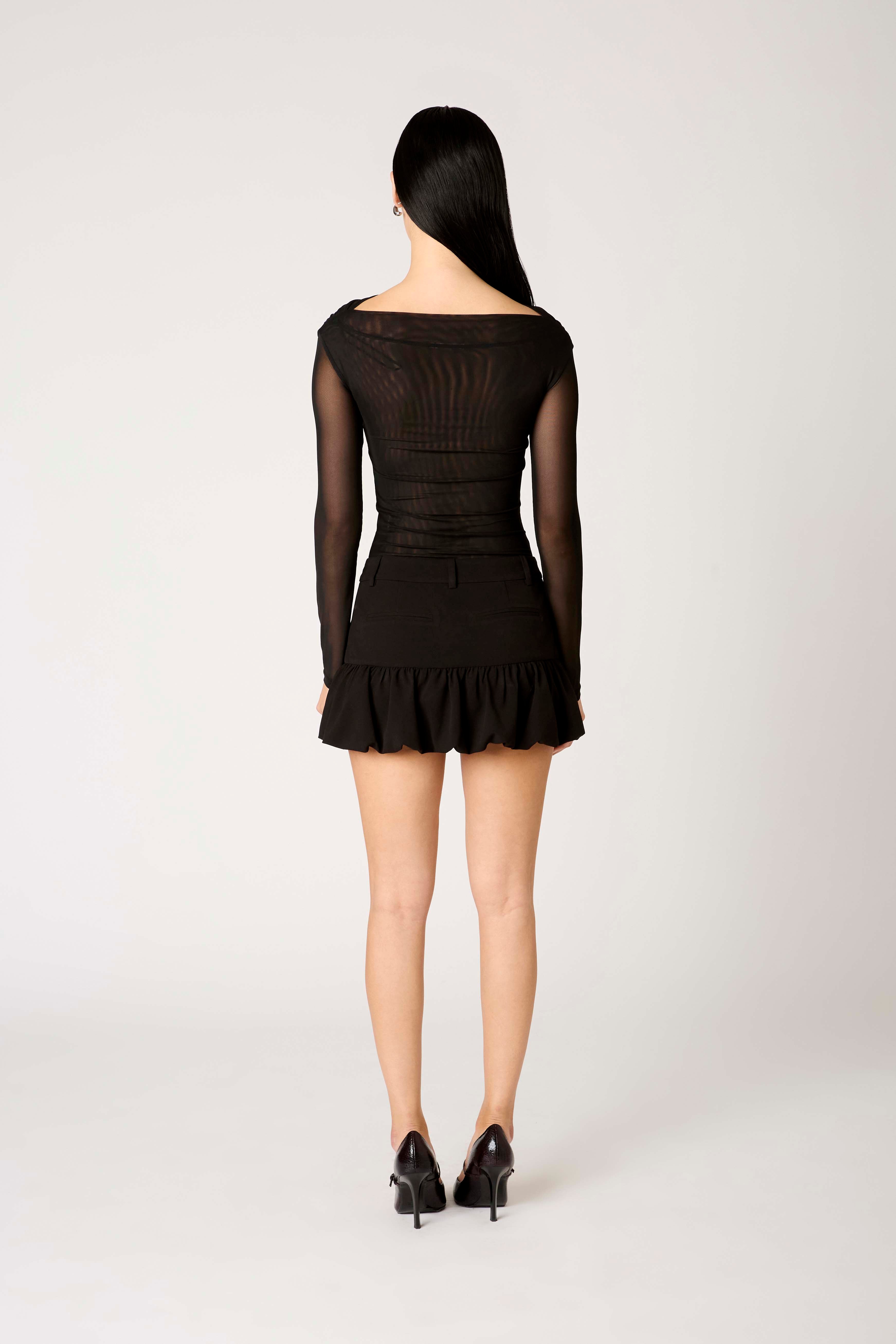 Aria Top in black back view