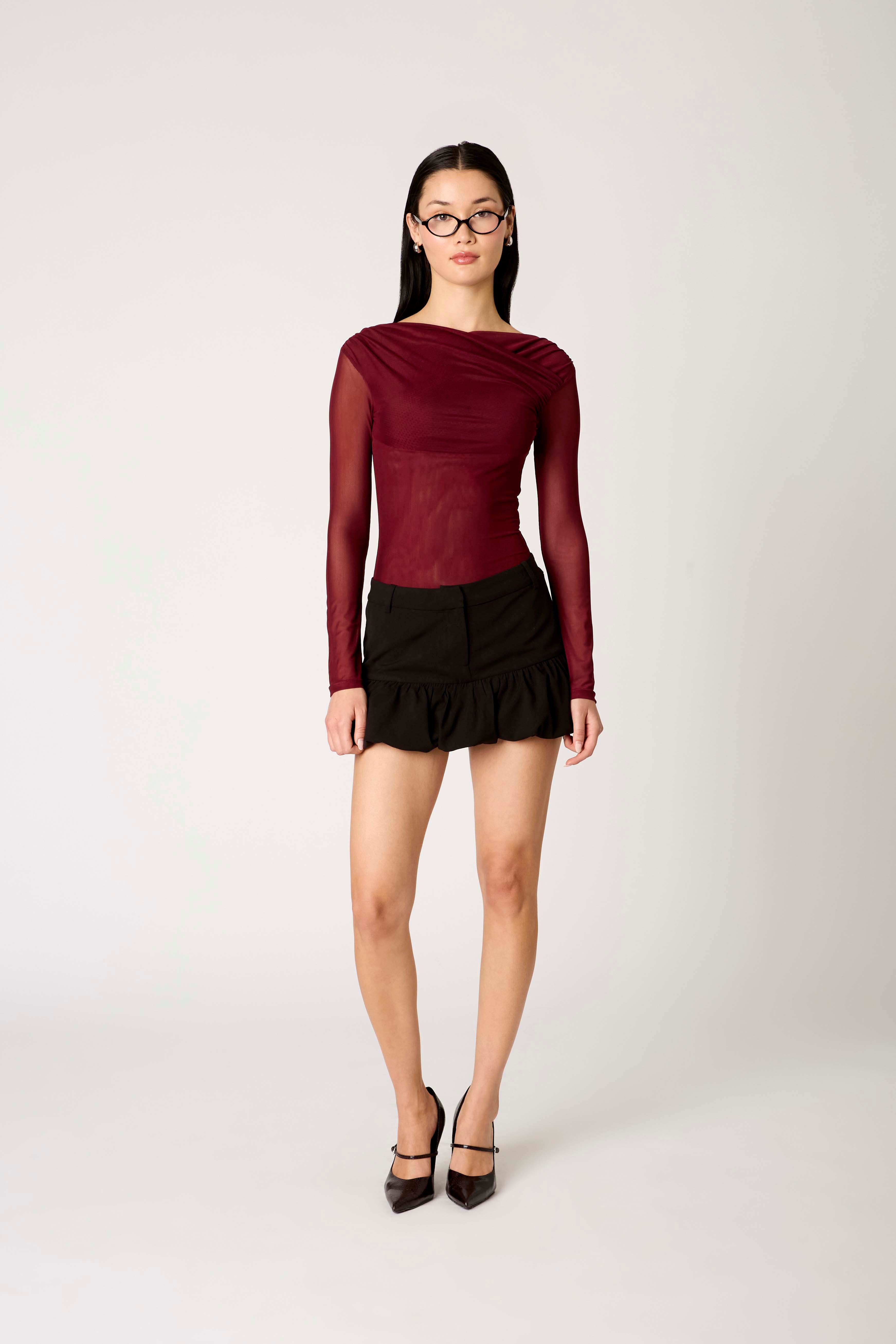 Aria Top in chianti front view