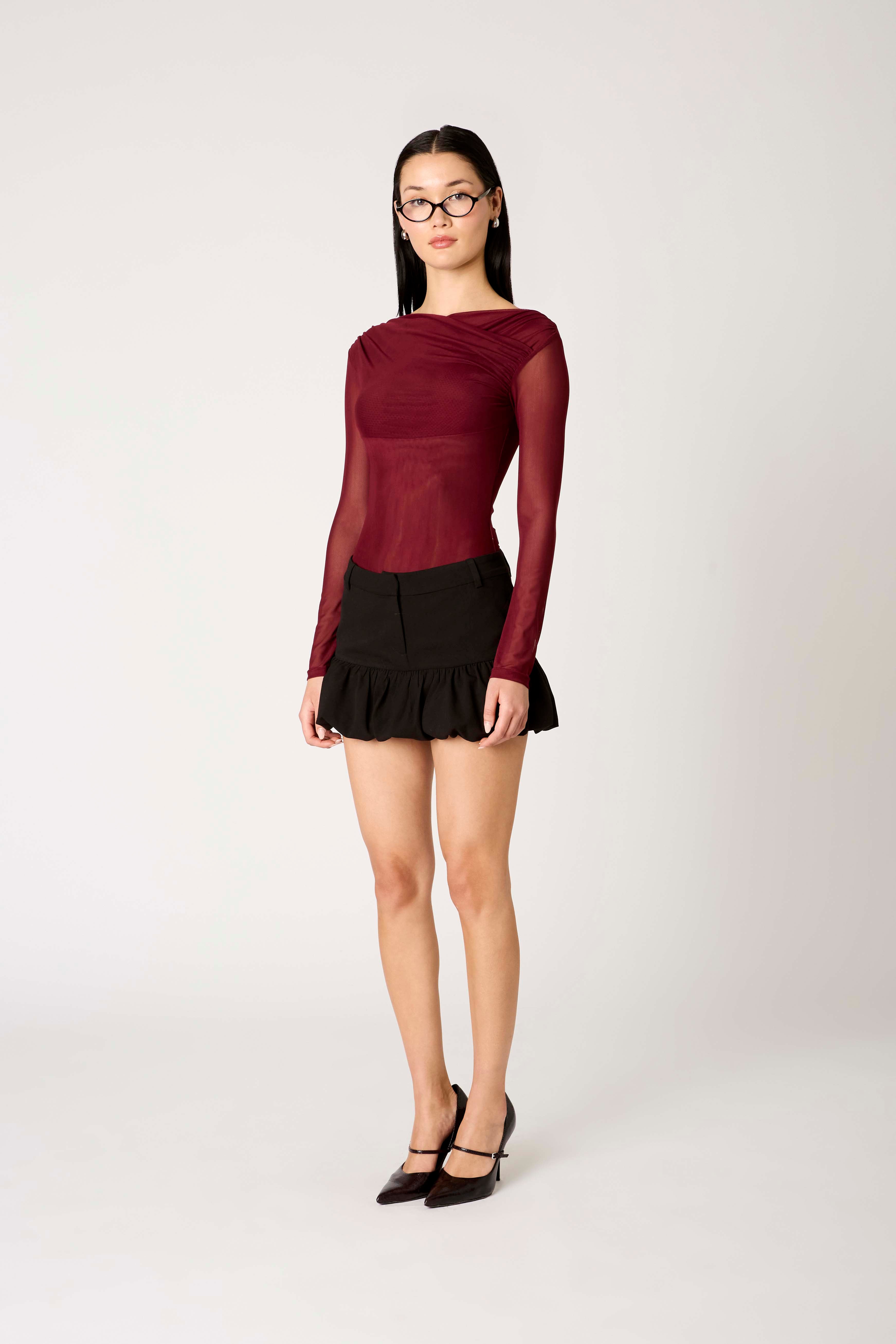Aria Top in chianti side view