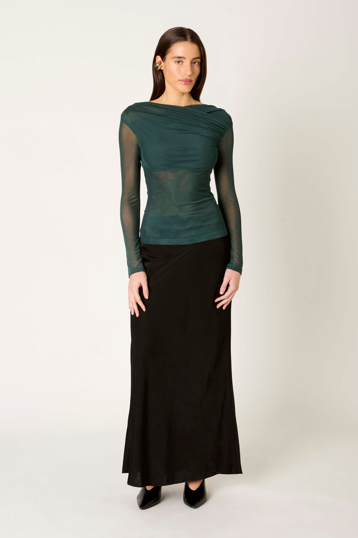 Aria Top in hunter front view