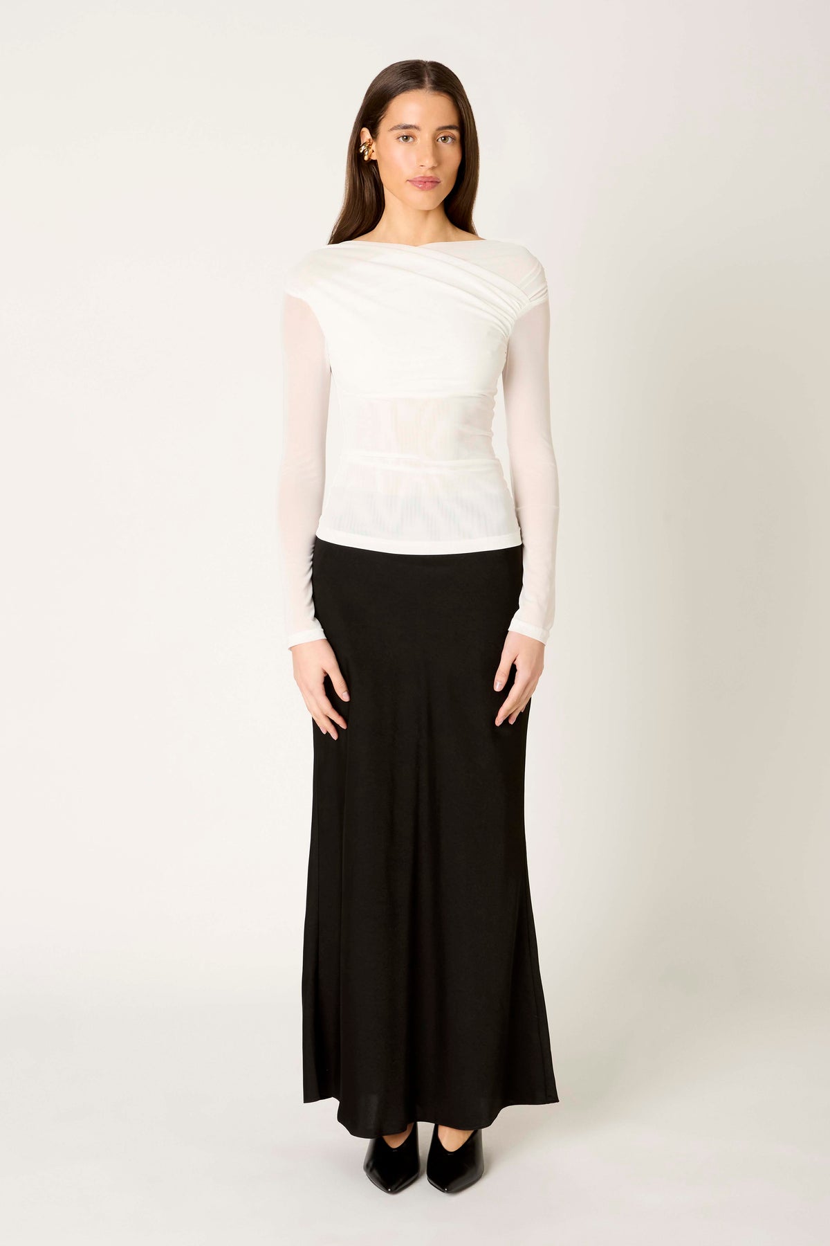 Aria Top in white front view