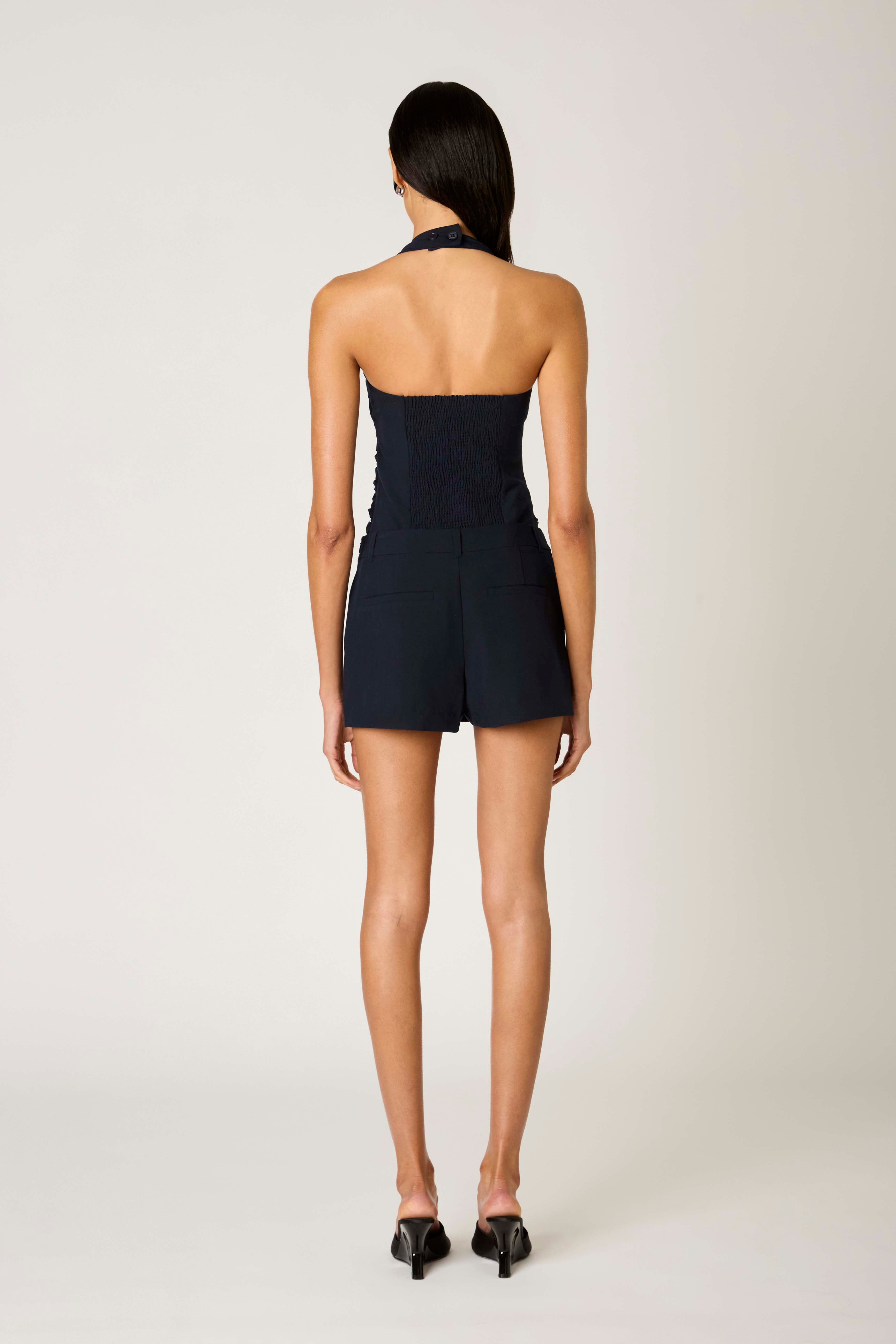 Ventura Top in navy back view