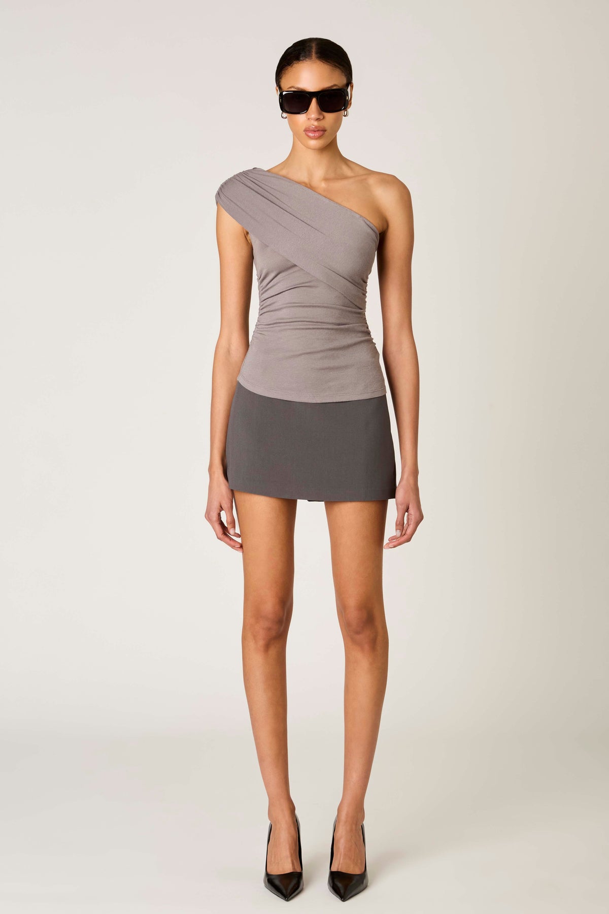 Coldwater Top in grey front view