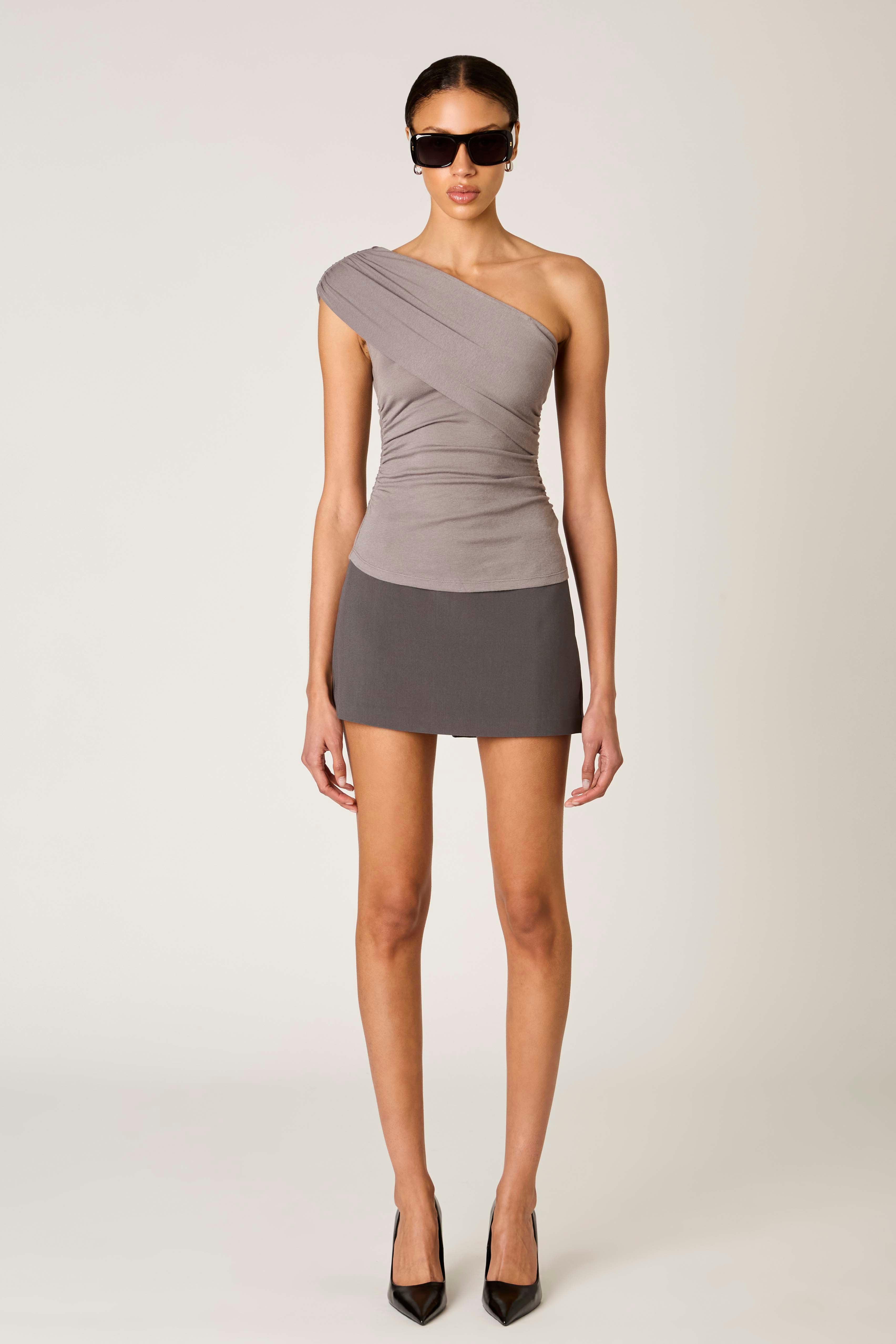 Coldwater Top in grey front view