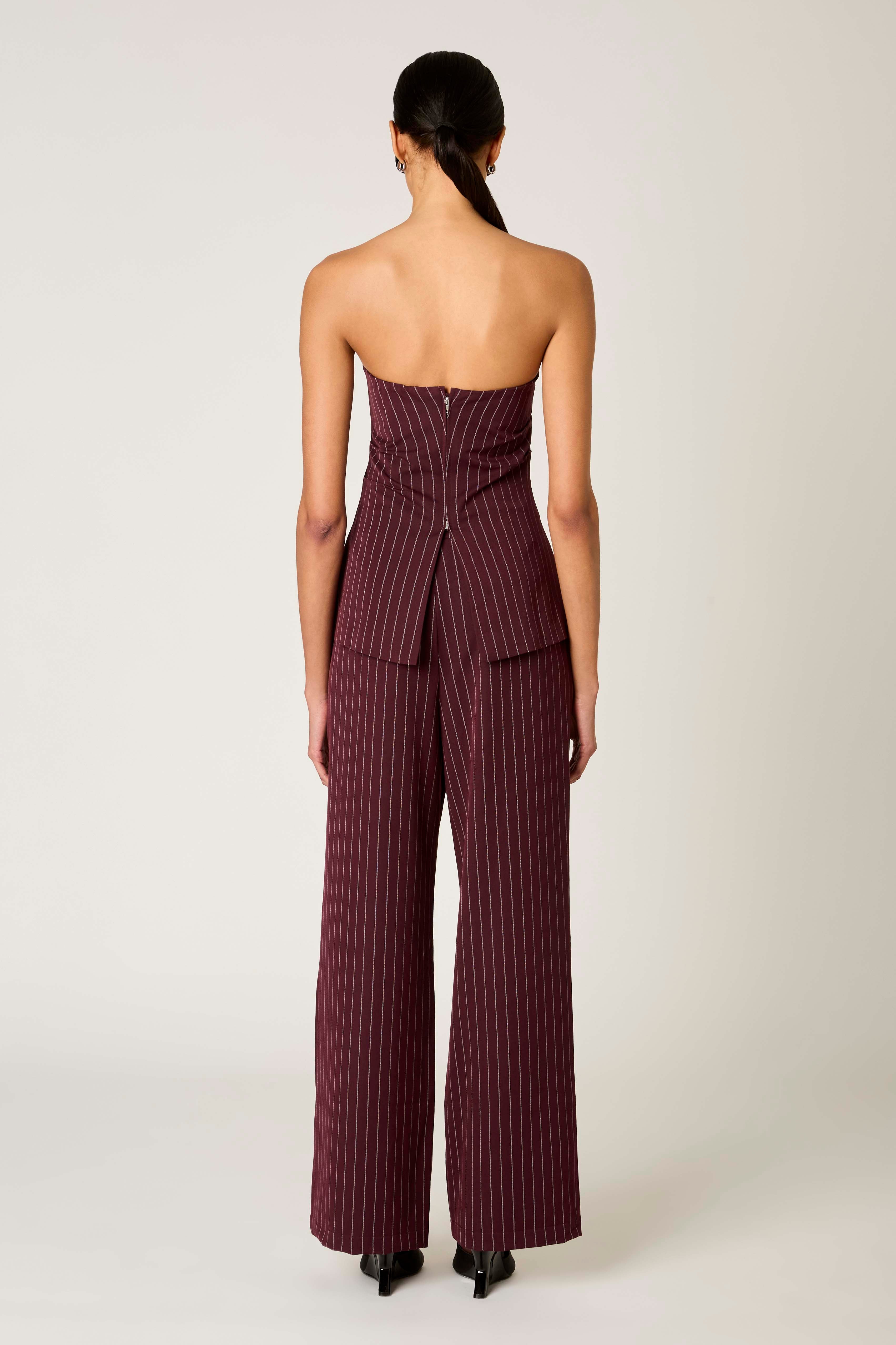 Lankershim Top in oxblood back view