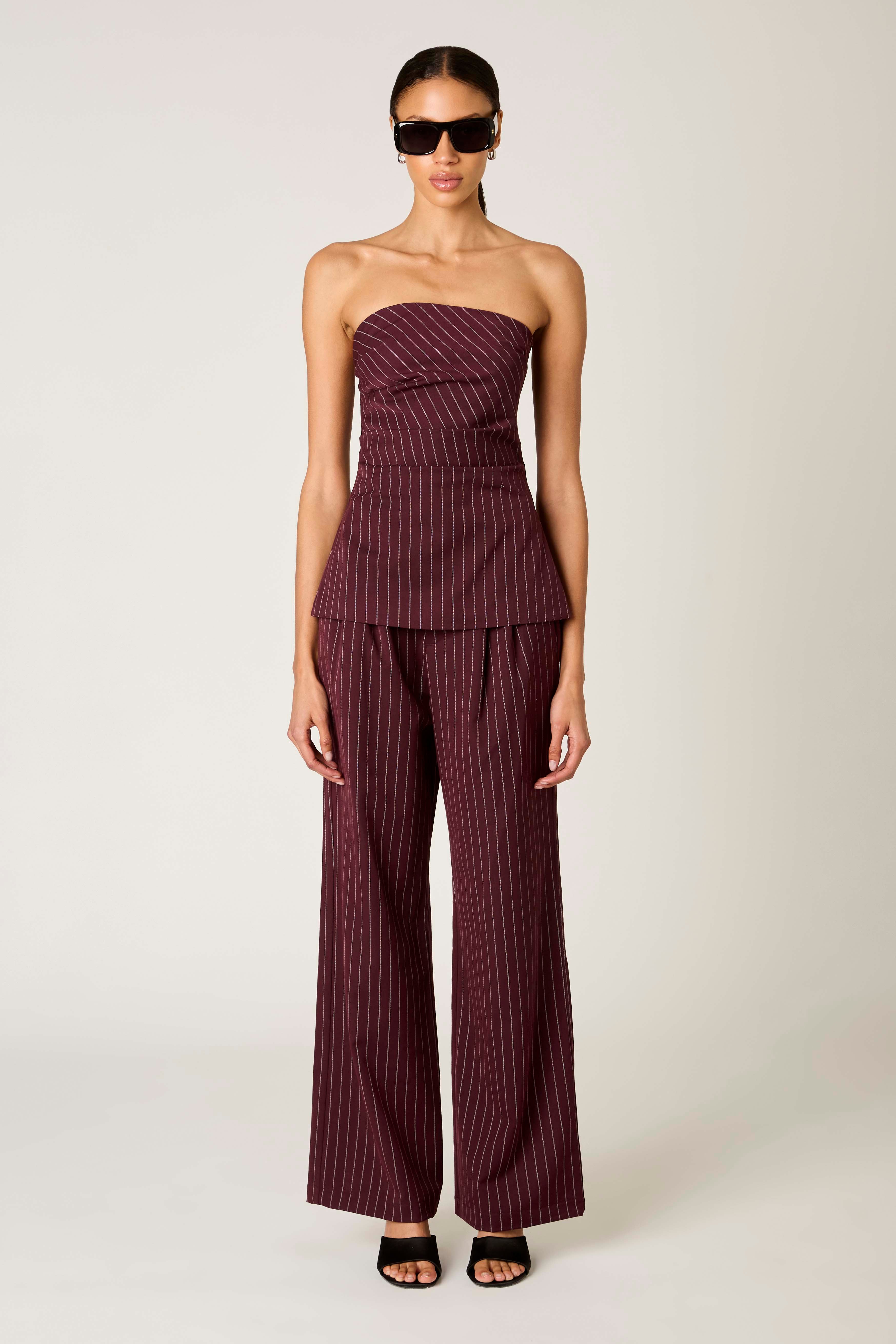 Lankershim Top in oxblood front view