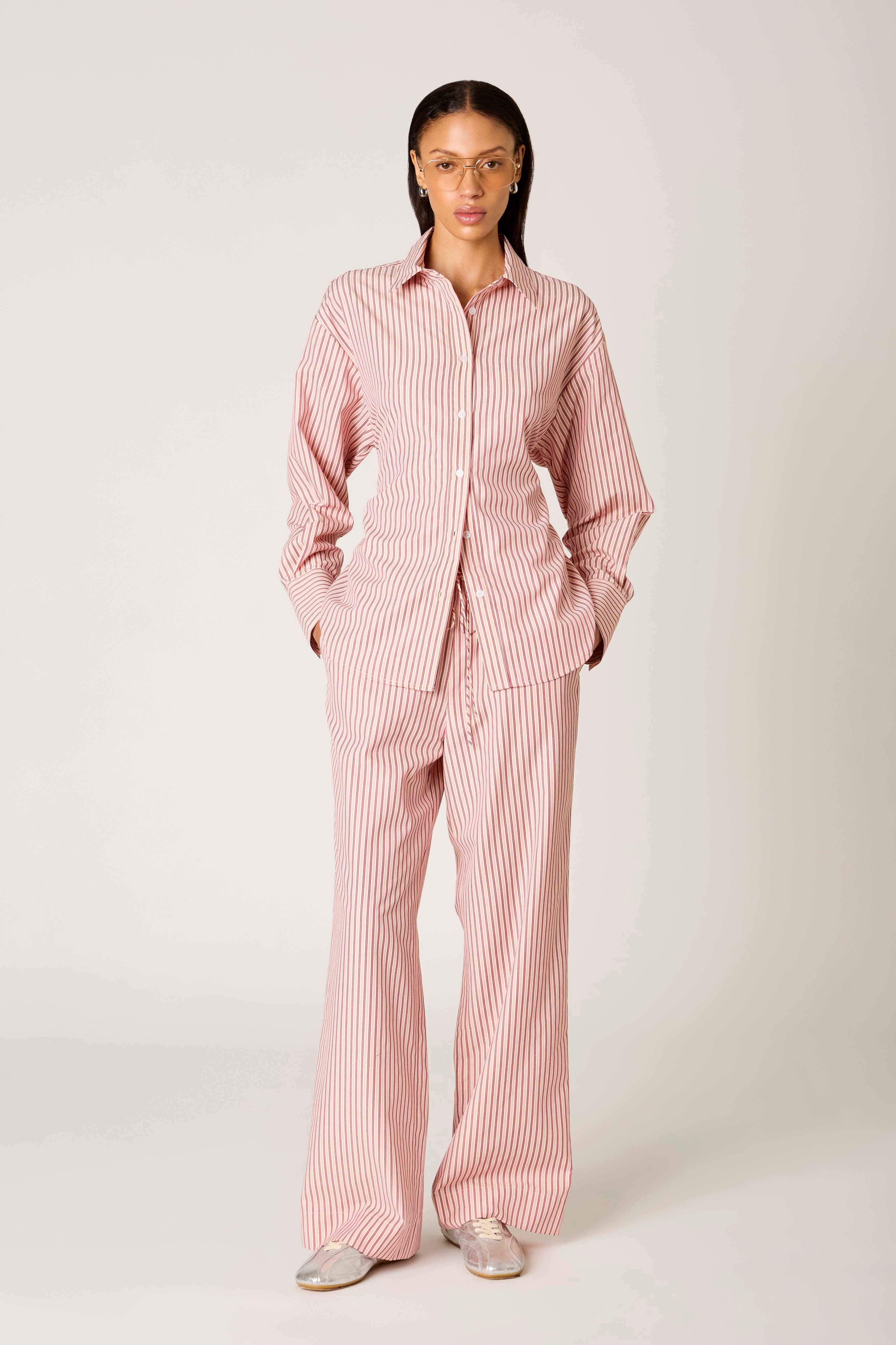 Serrano Shirt in wine front view