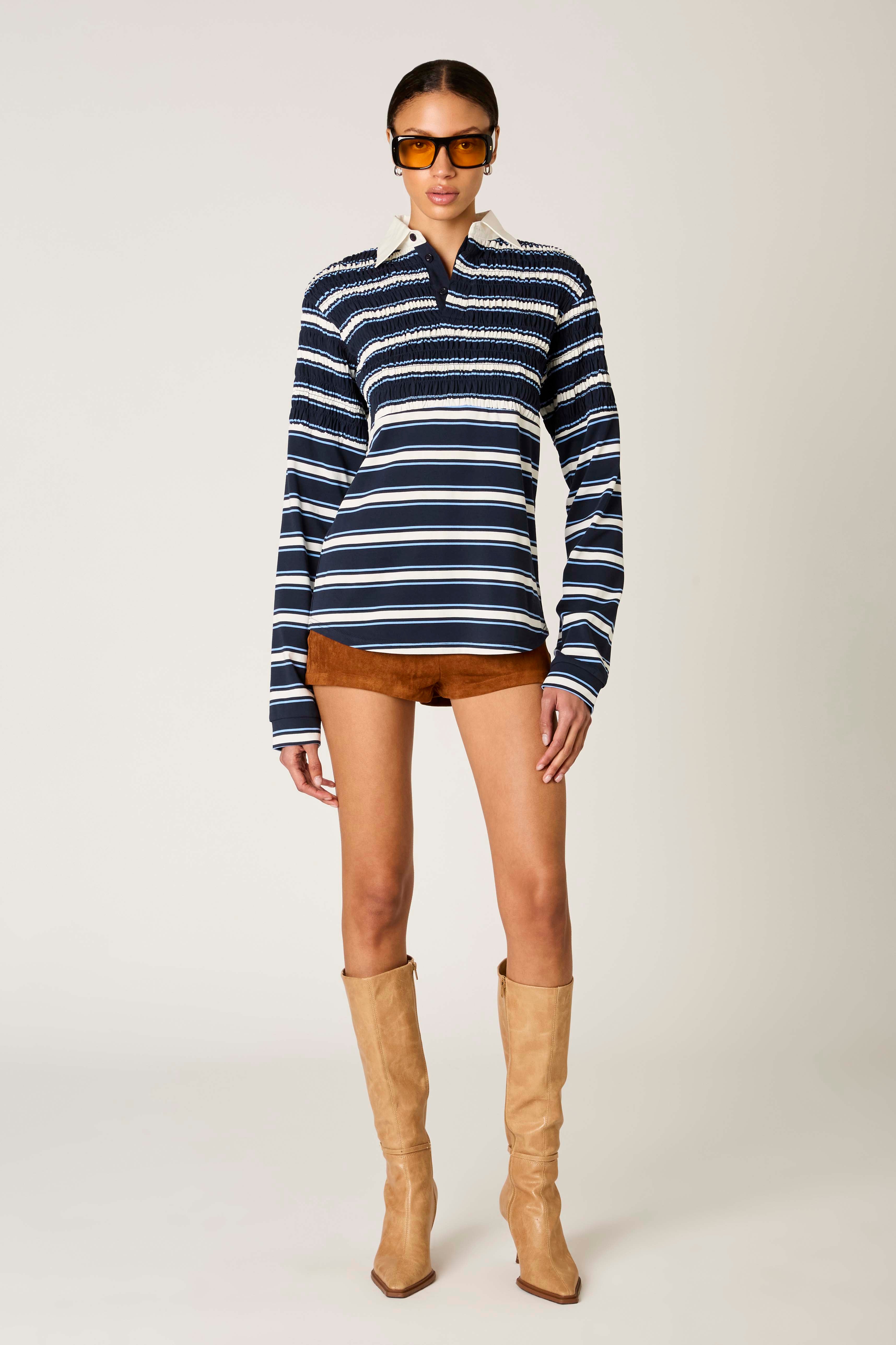 Barrington Top in navy front view