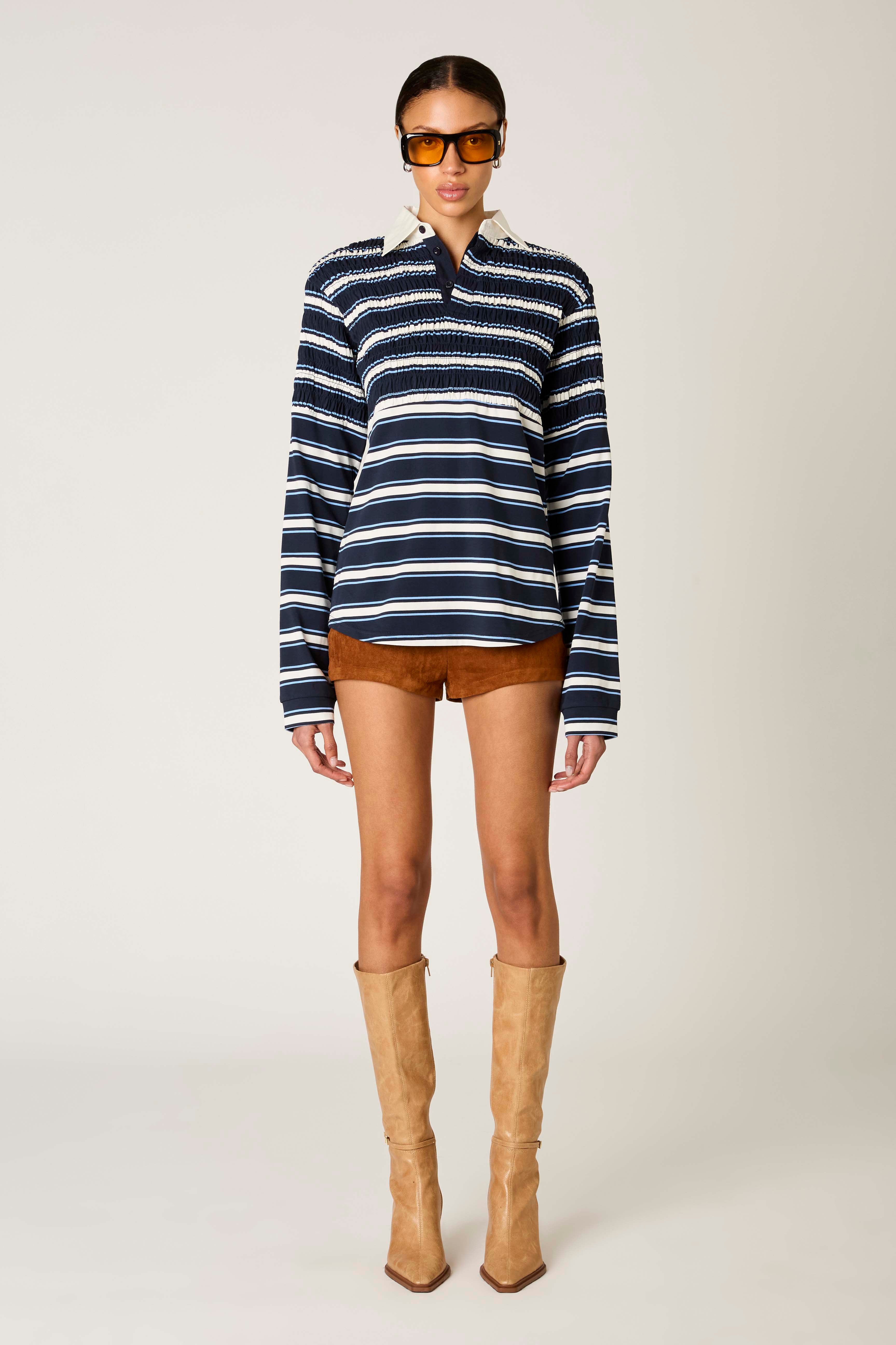 Barrington Top in navy front view