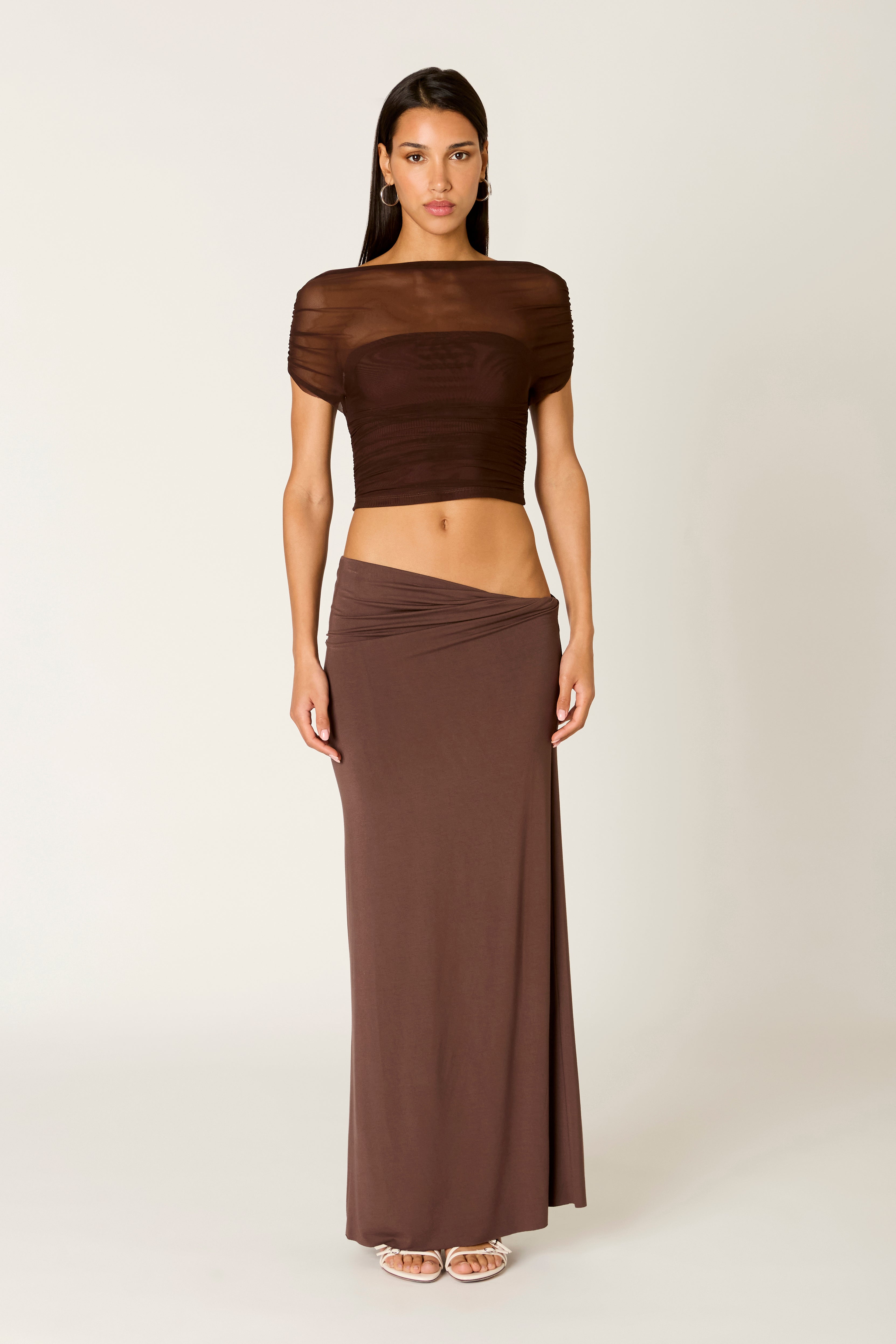 Yale Top in chocolate front view