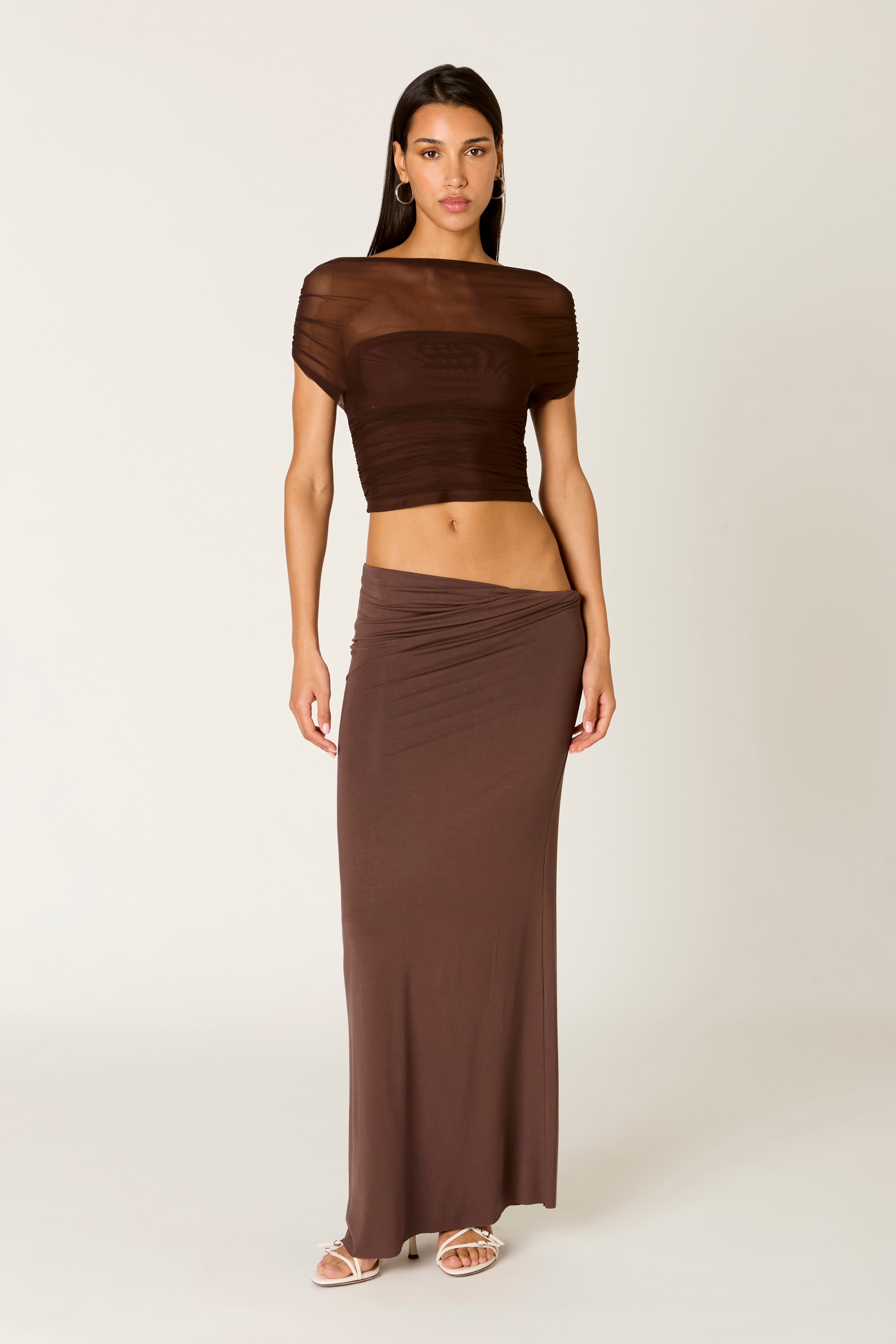 Yale Top in chocolate front view