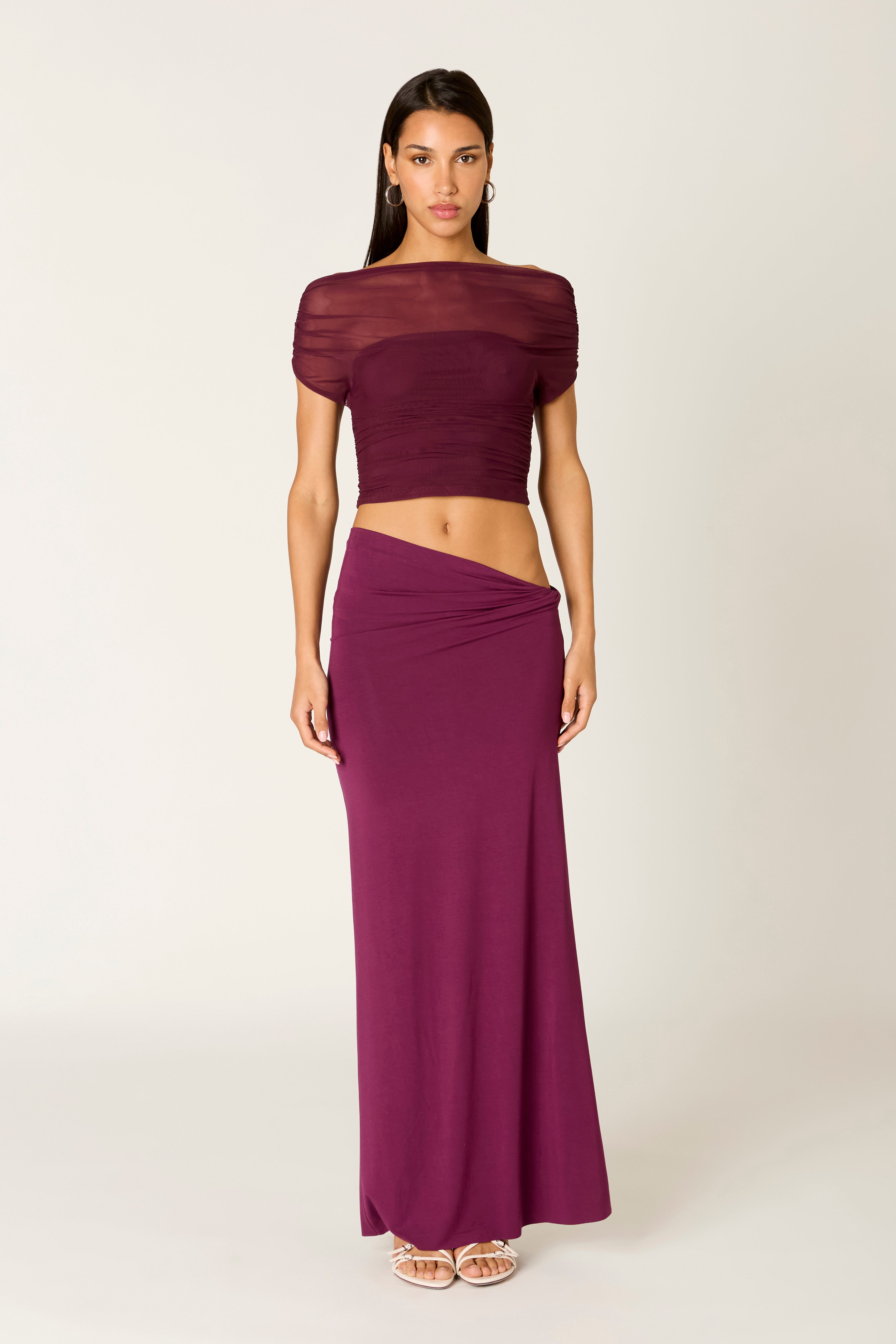 Yale Top in plum front view