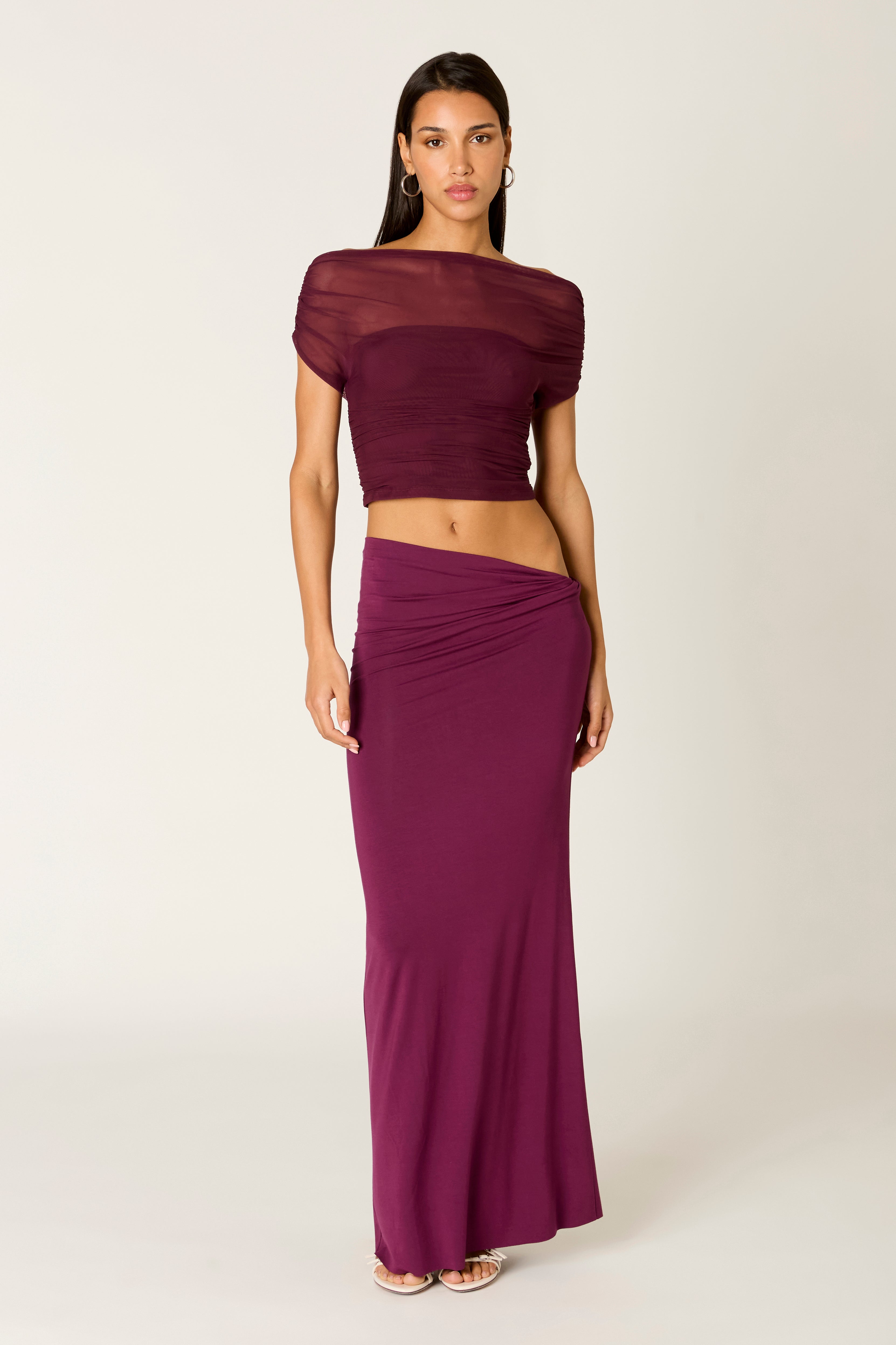 Yale Top in plum front view