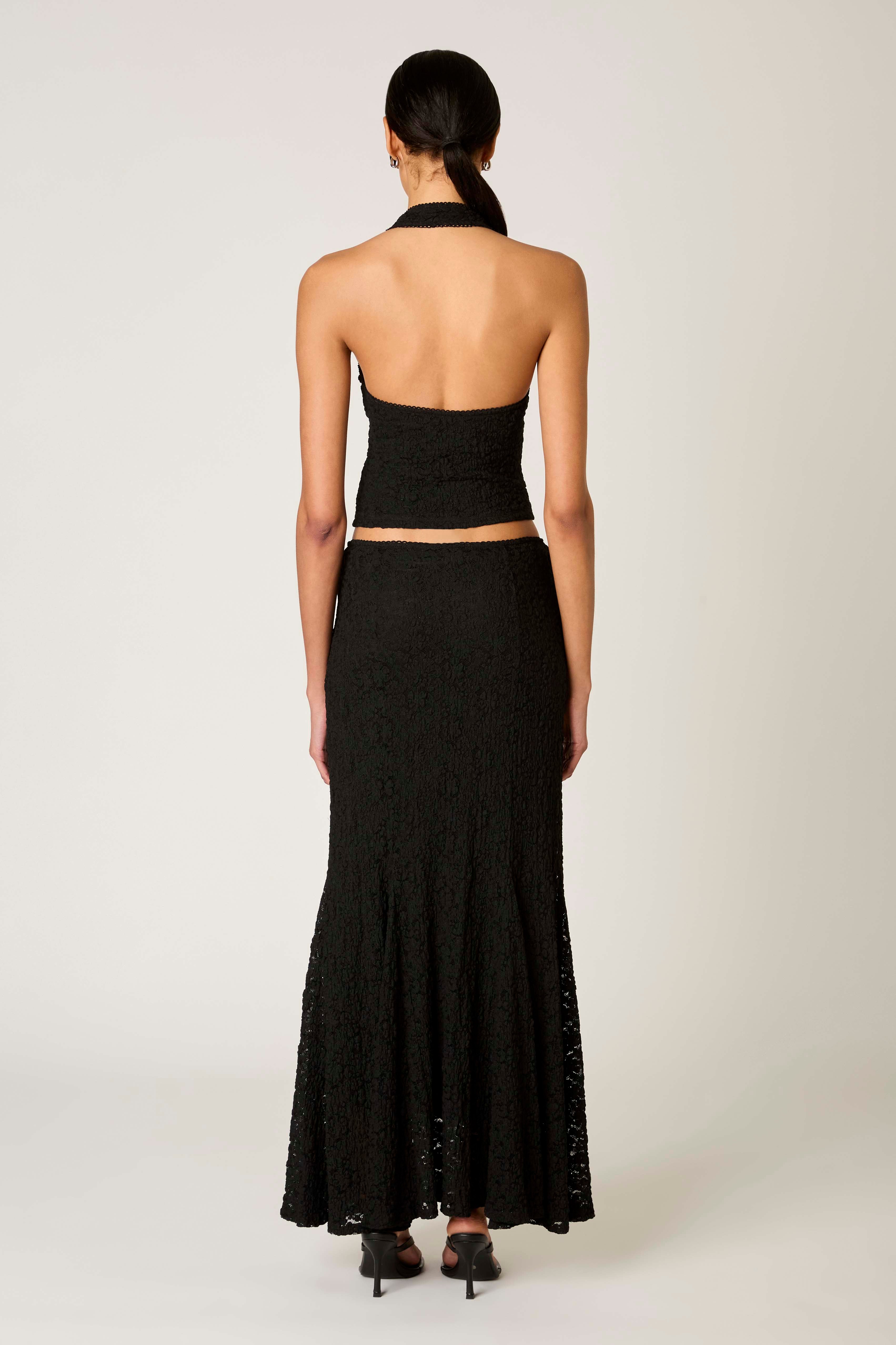 Olive Top in black back view