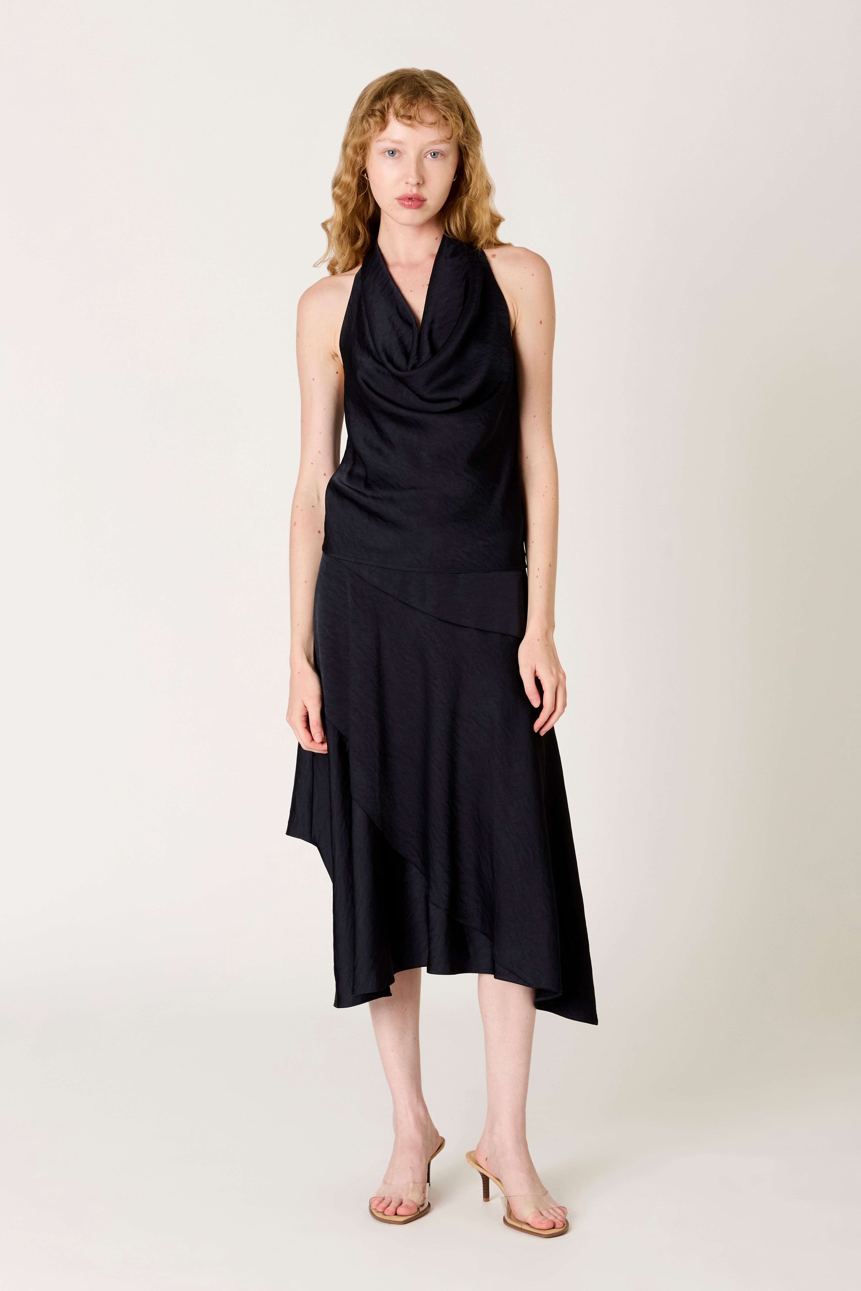 Solana Top in navy front view