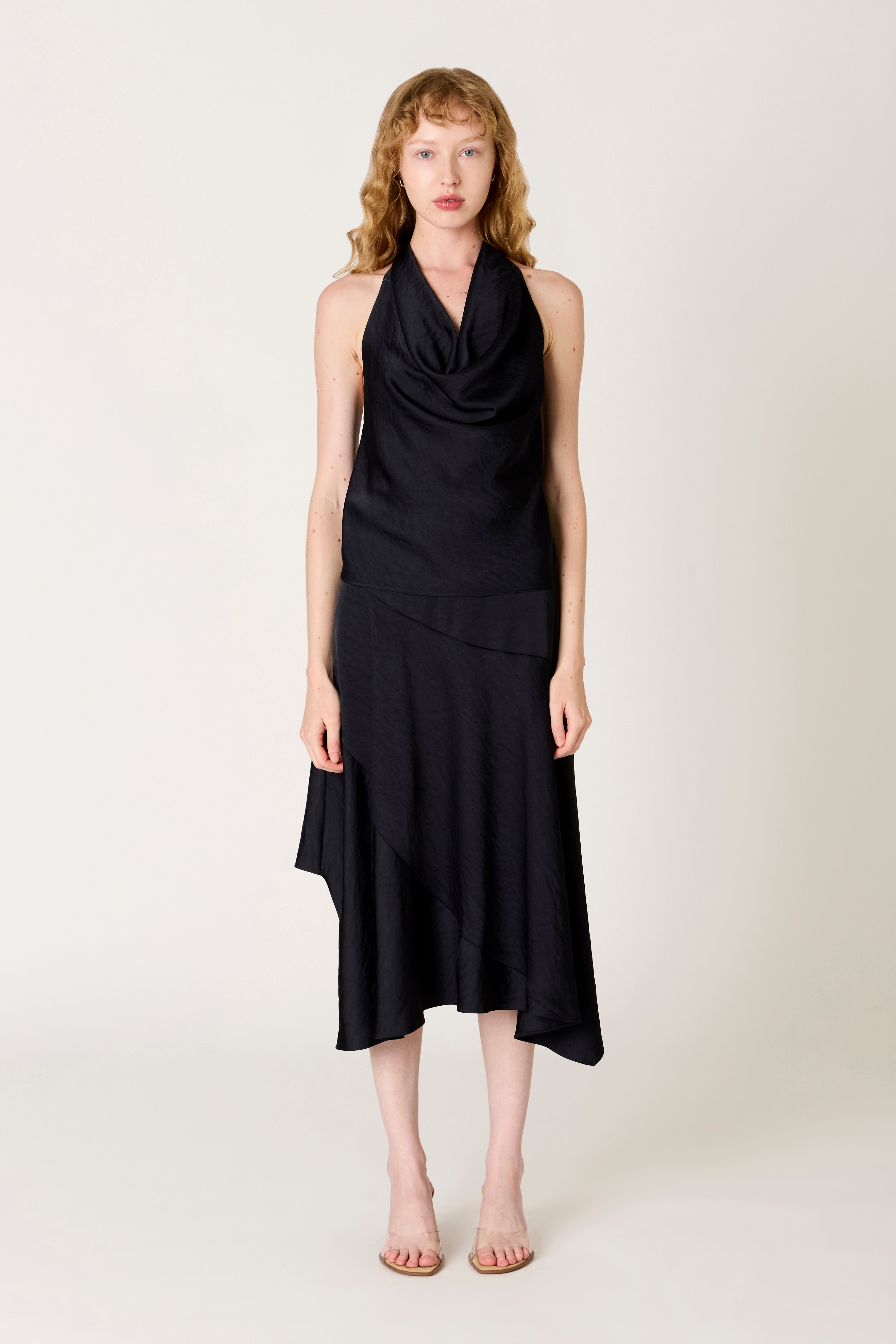 Solana Top in navy front view