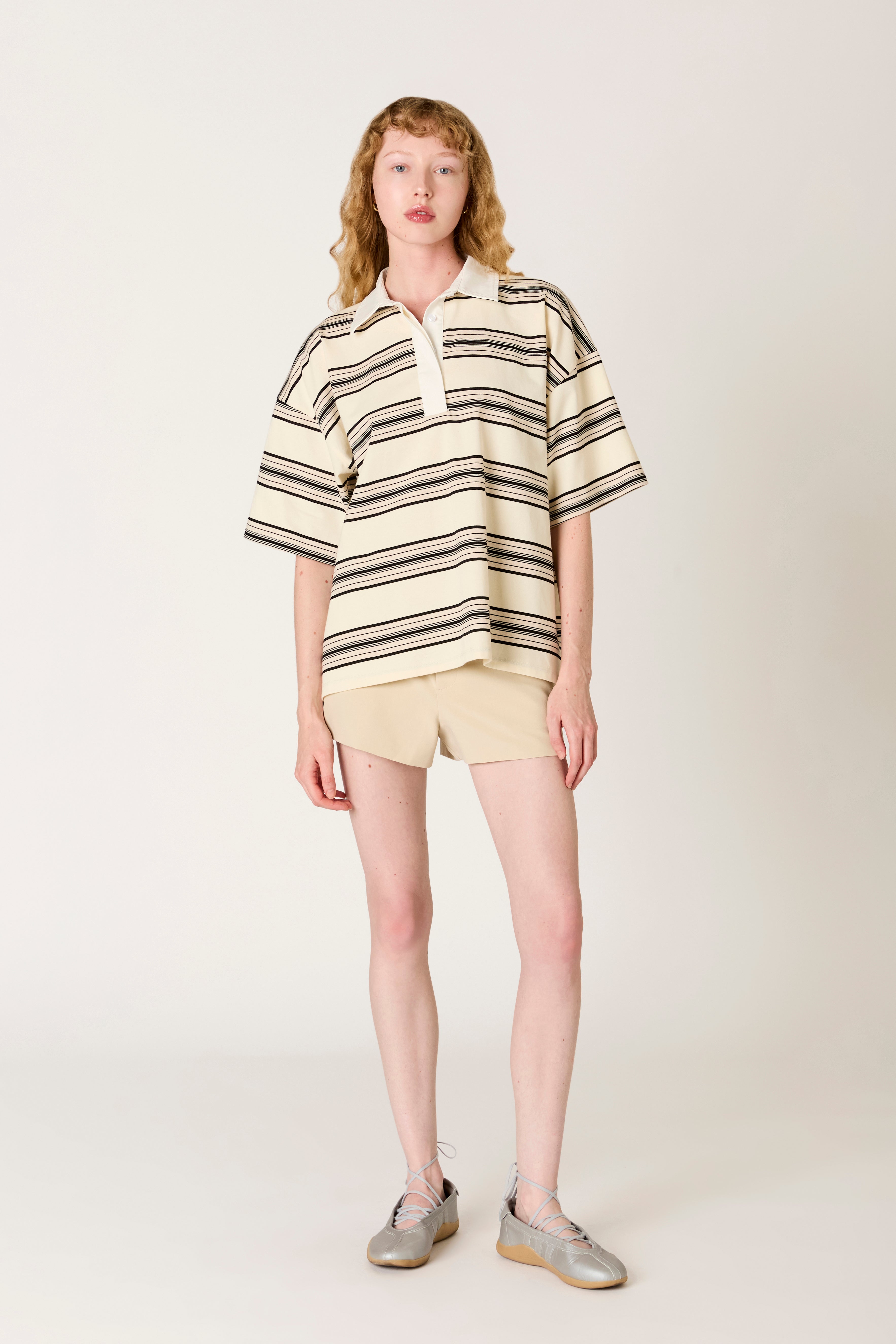 Ronda Top in oat front view