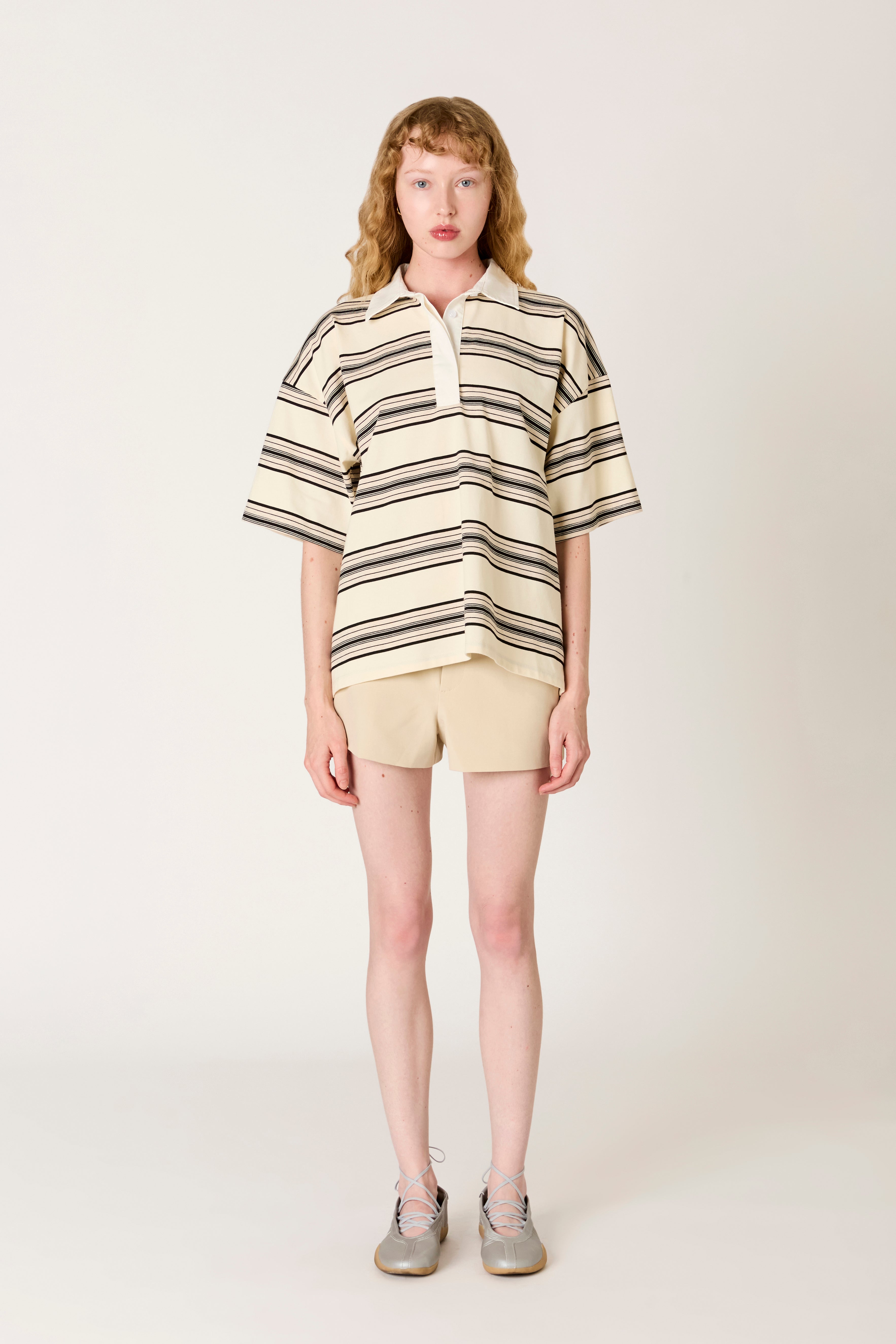 Ronda Top in oat front view