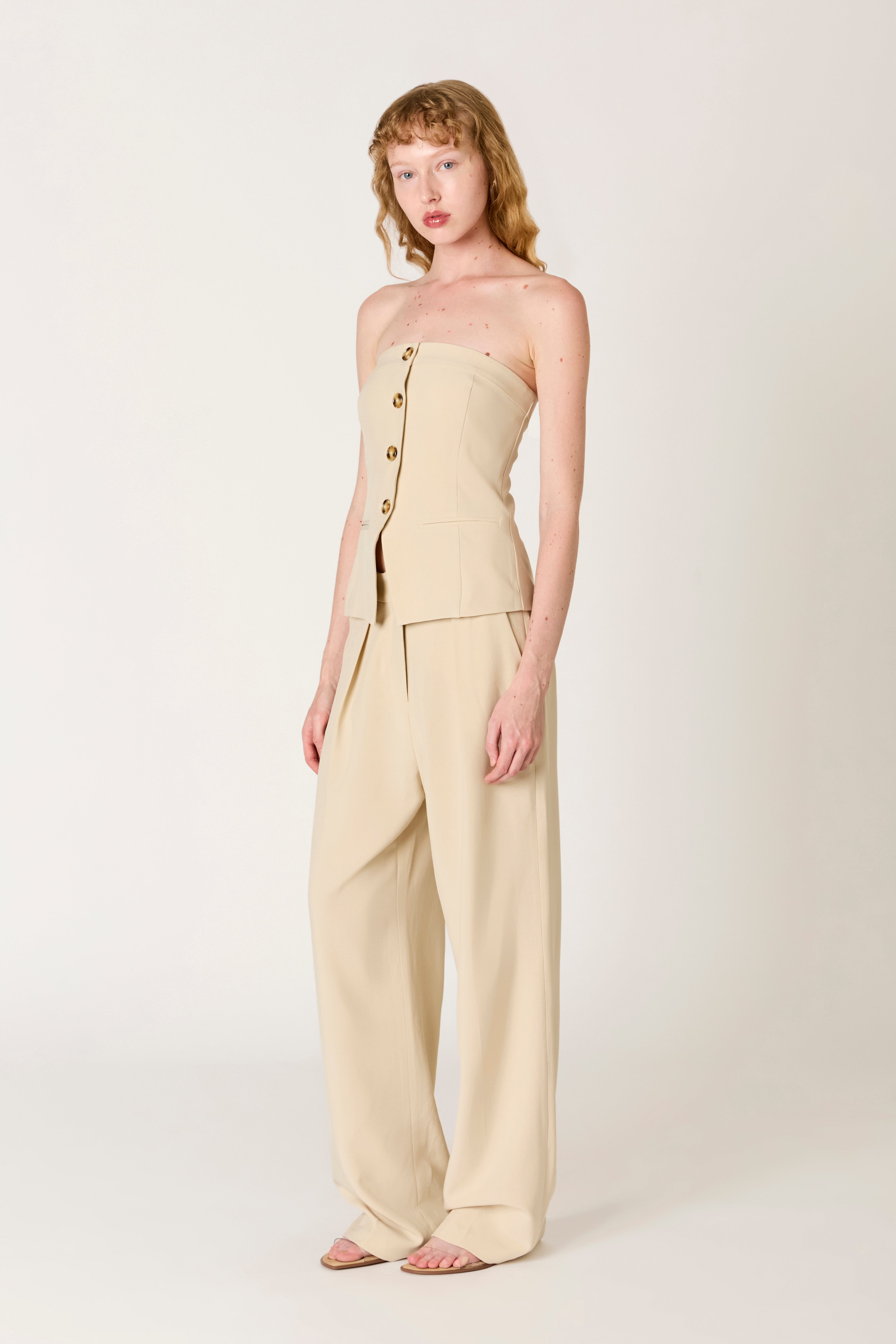 Grainge Top in sand side view