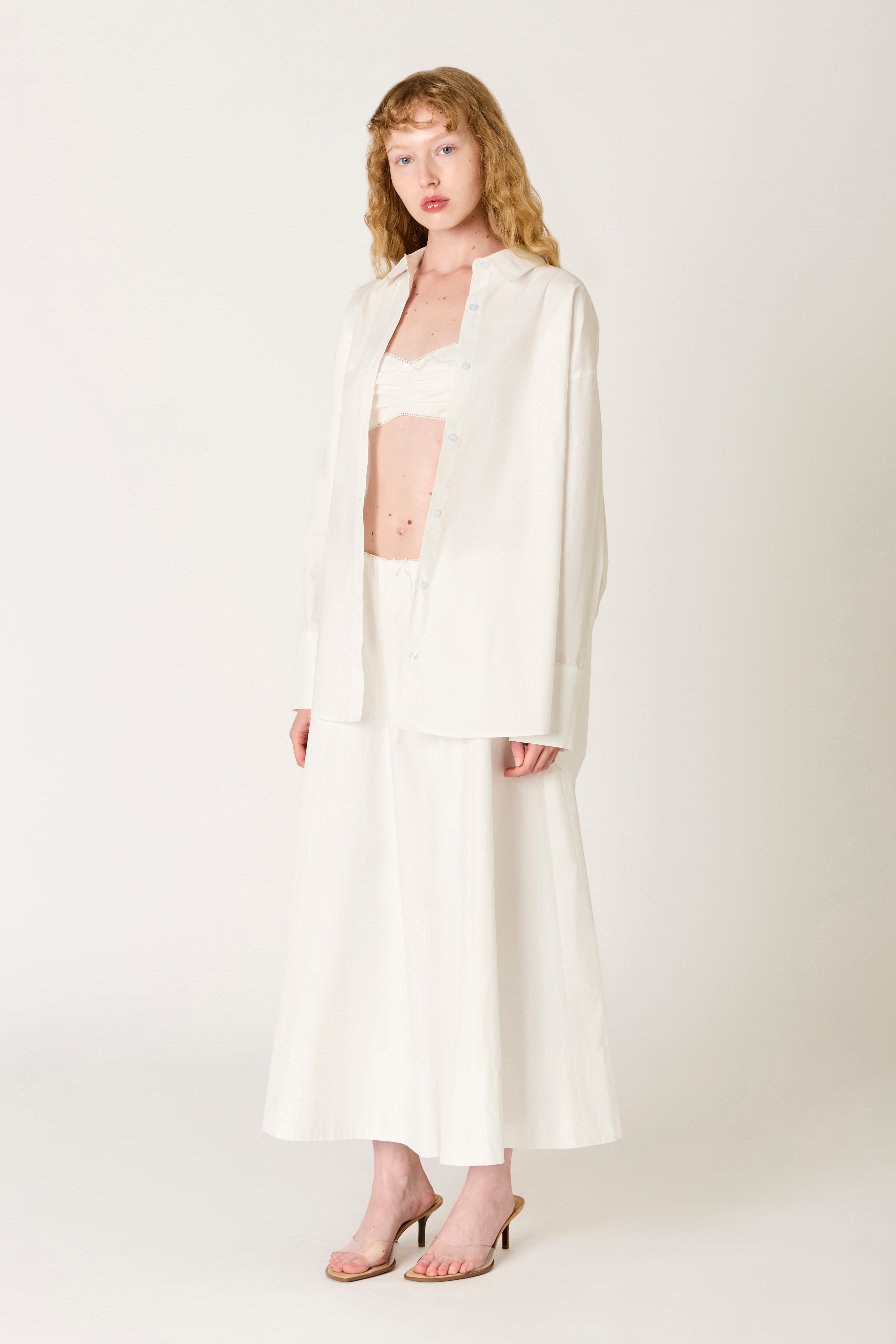 Bea Shirt in white side view