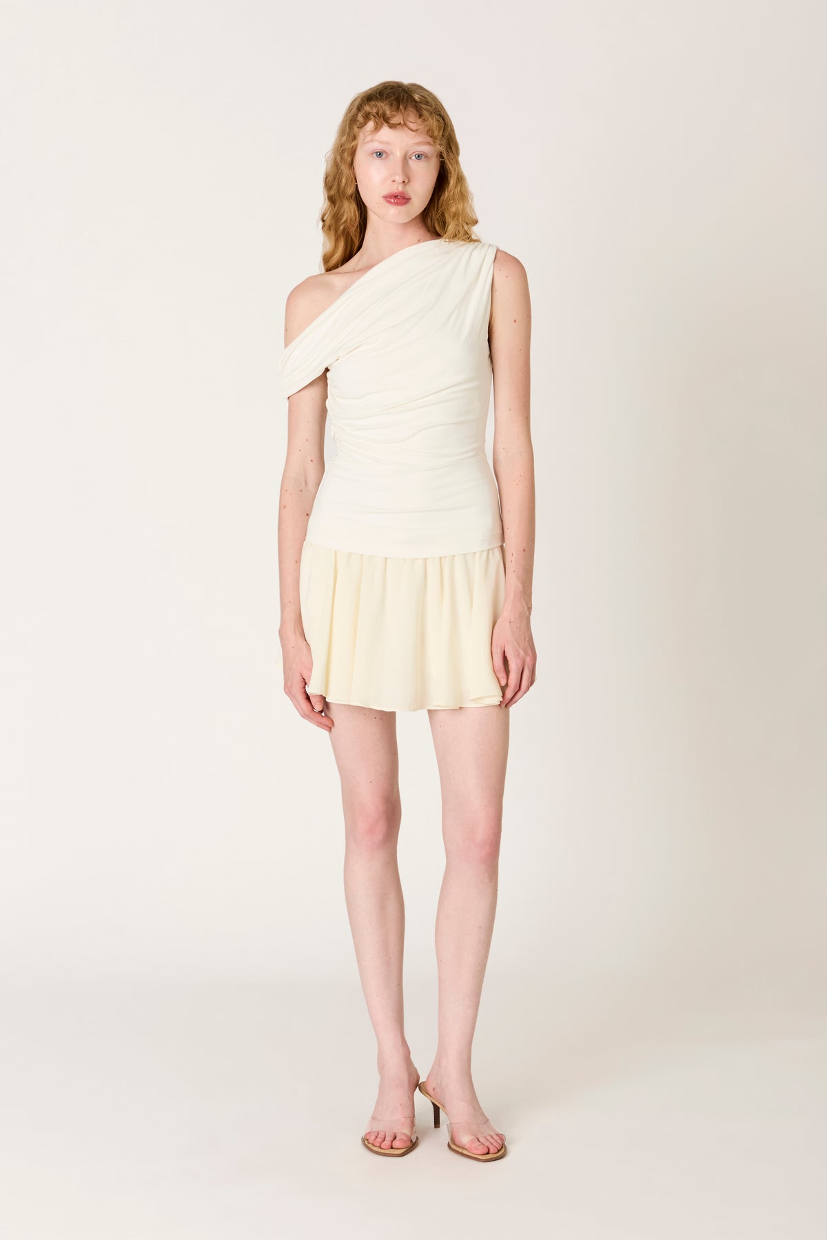 Mariposa Top in white front view
