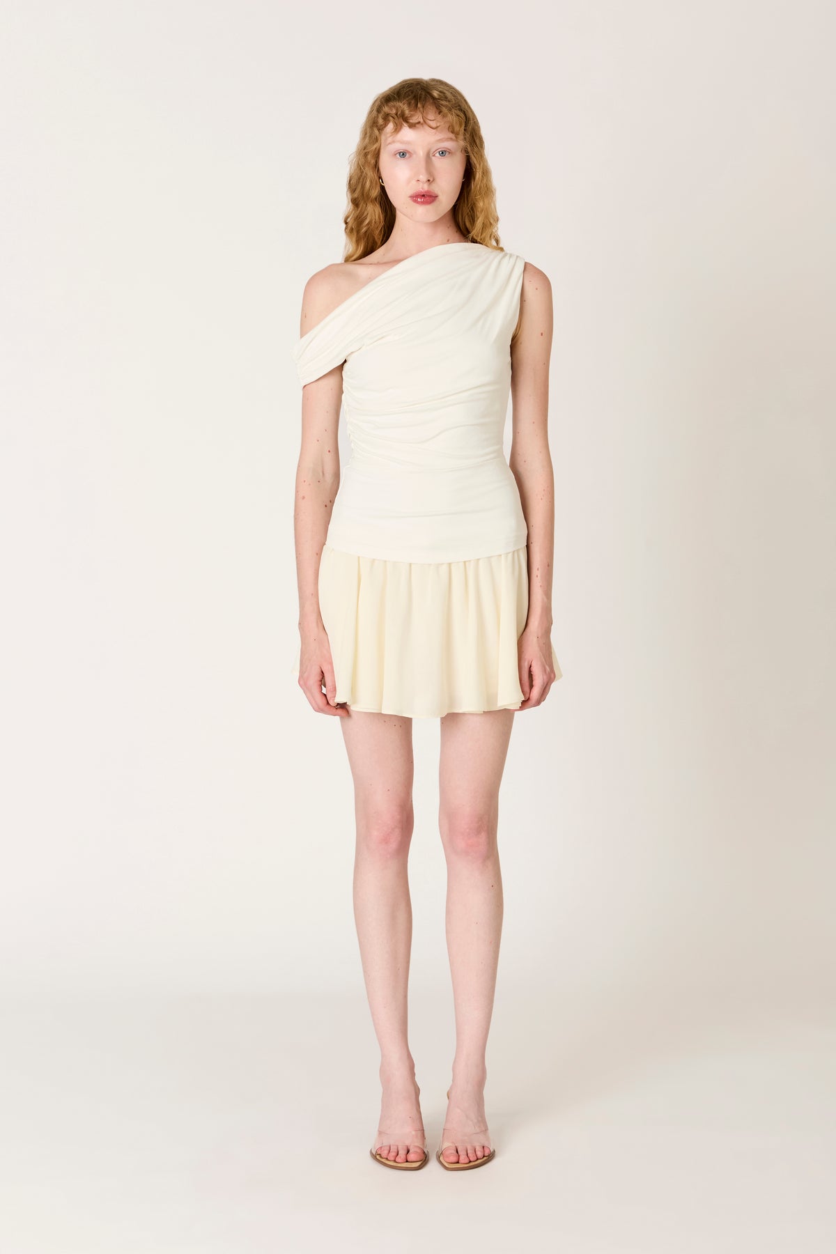 Mariposa Top in white front view