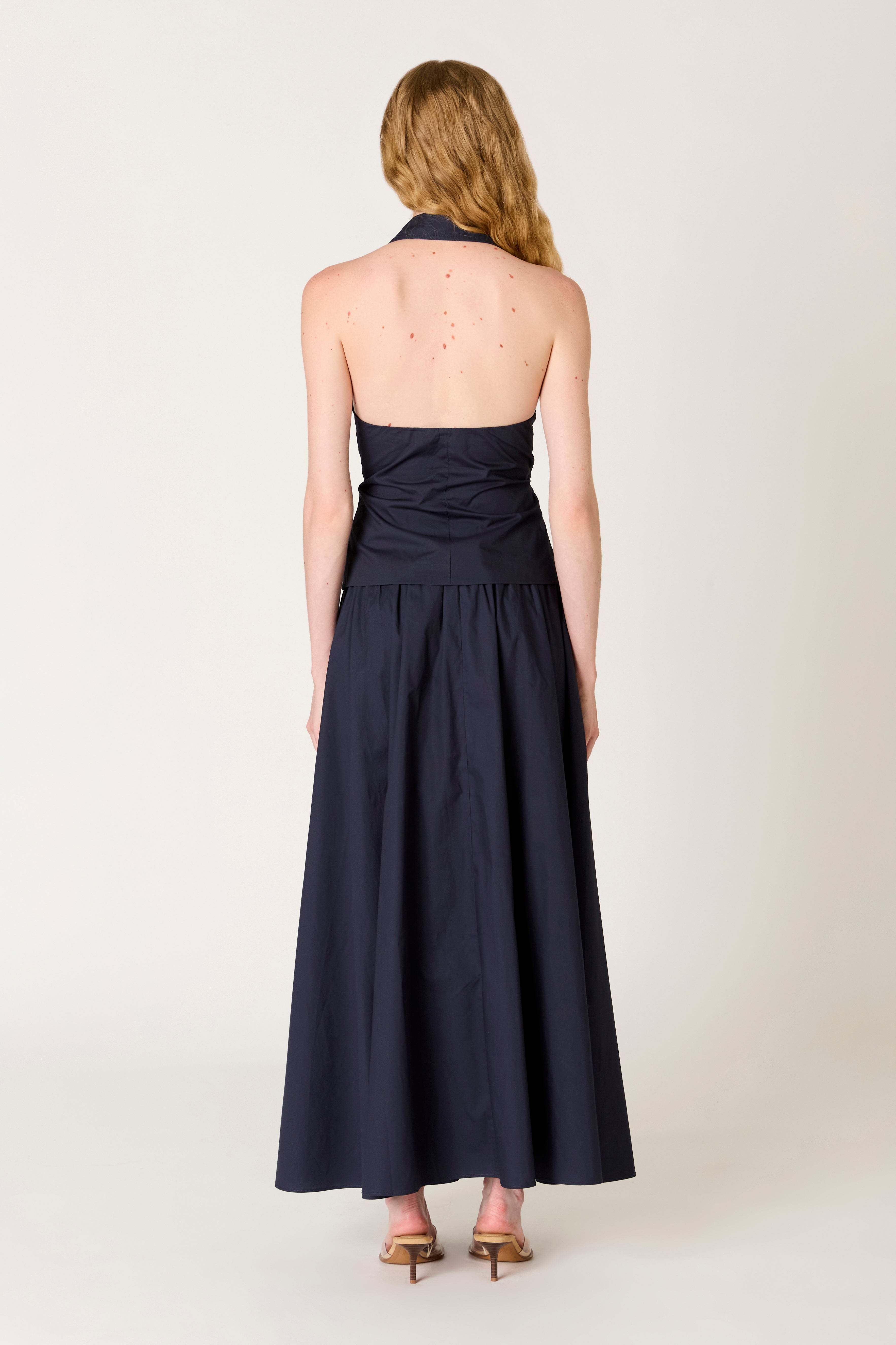 Valle Top in navy back view